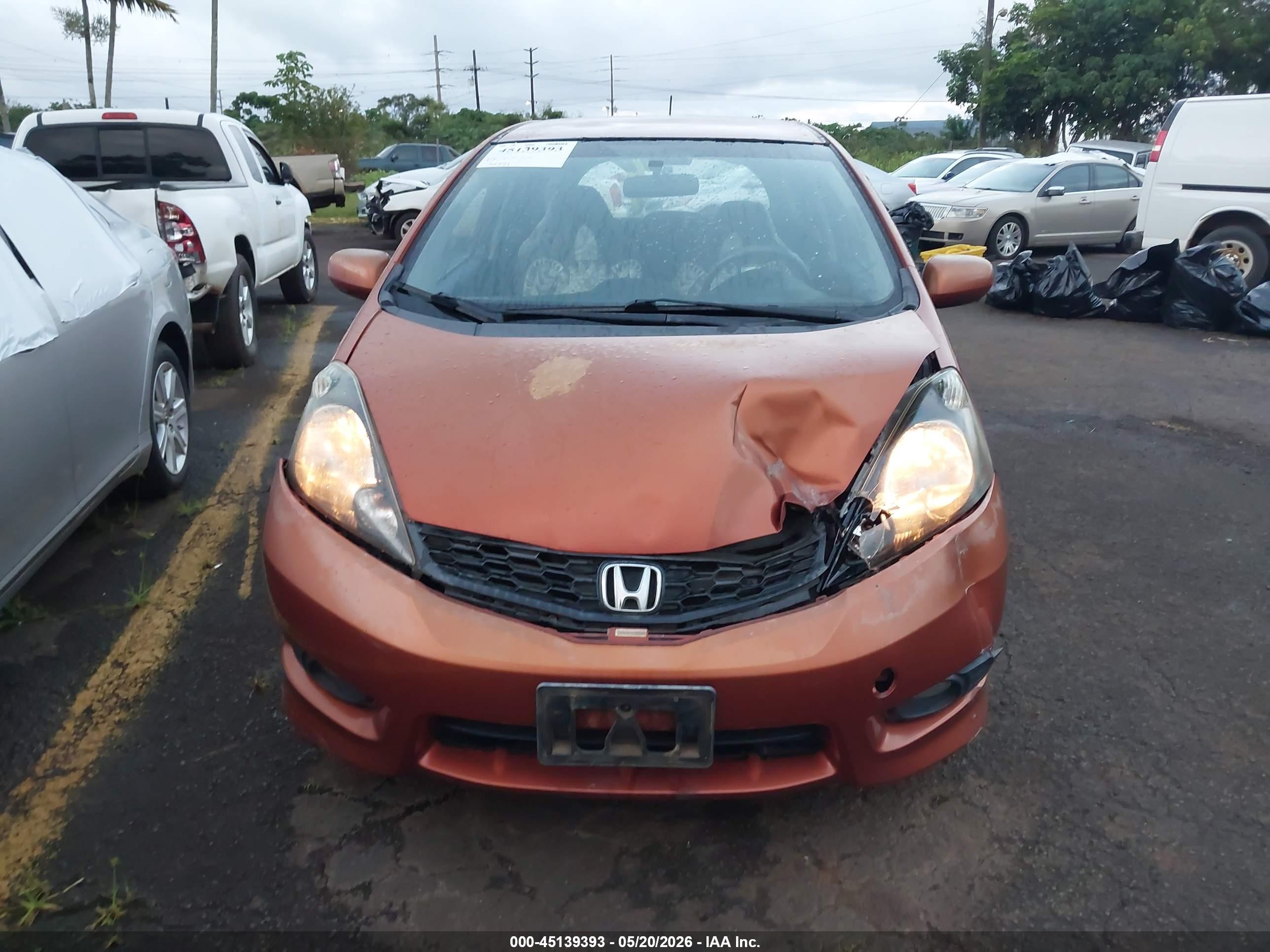 2012 Honda Fit Sport Orange vin: JHMGE8H52CC009122