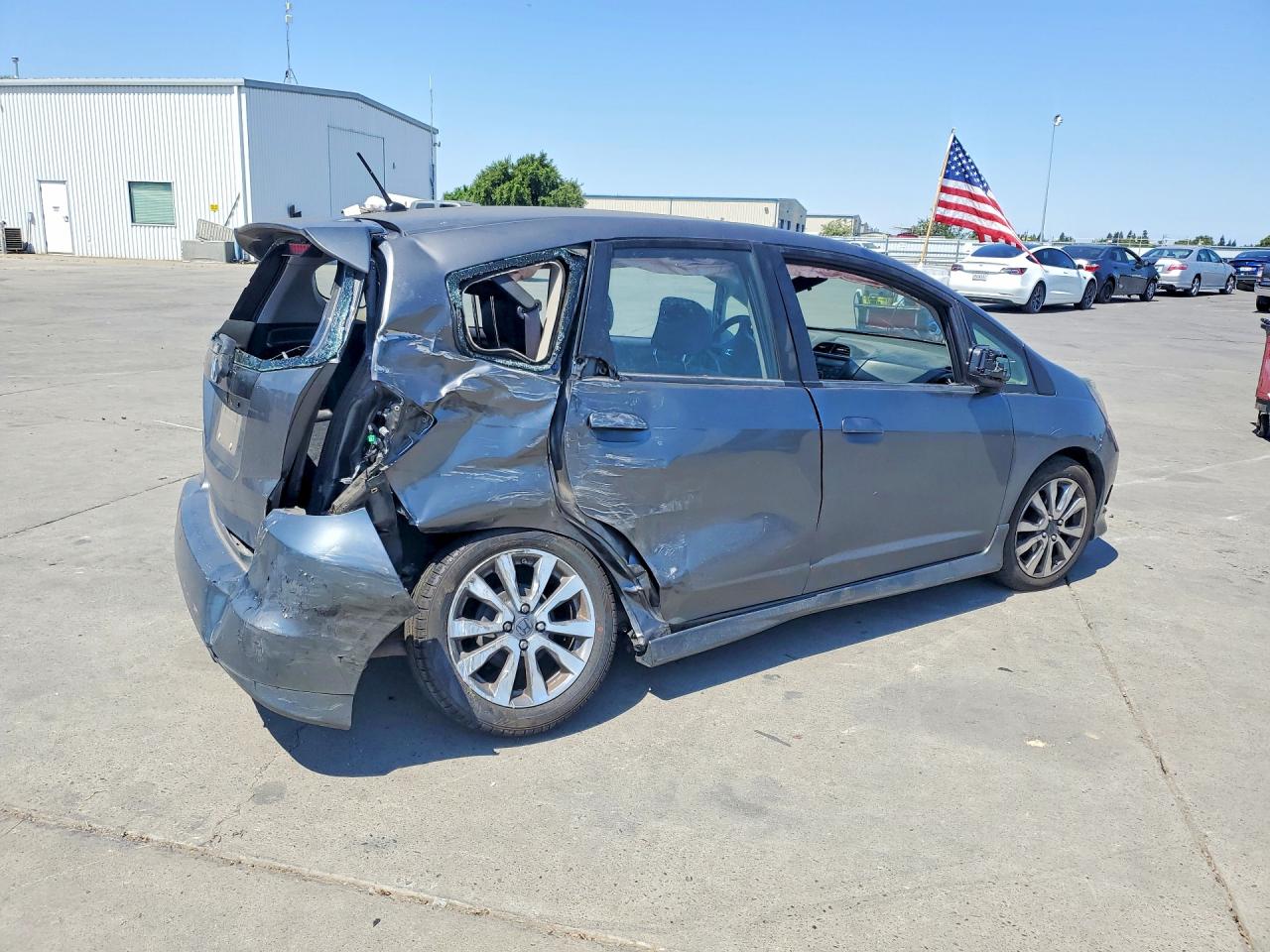 2013 Honda Fit Sport Gray vin: JHMGE8H52DC033745
