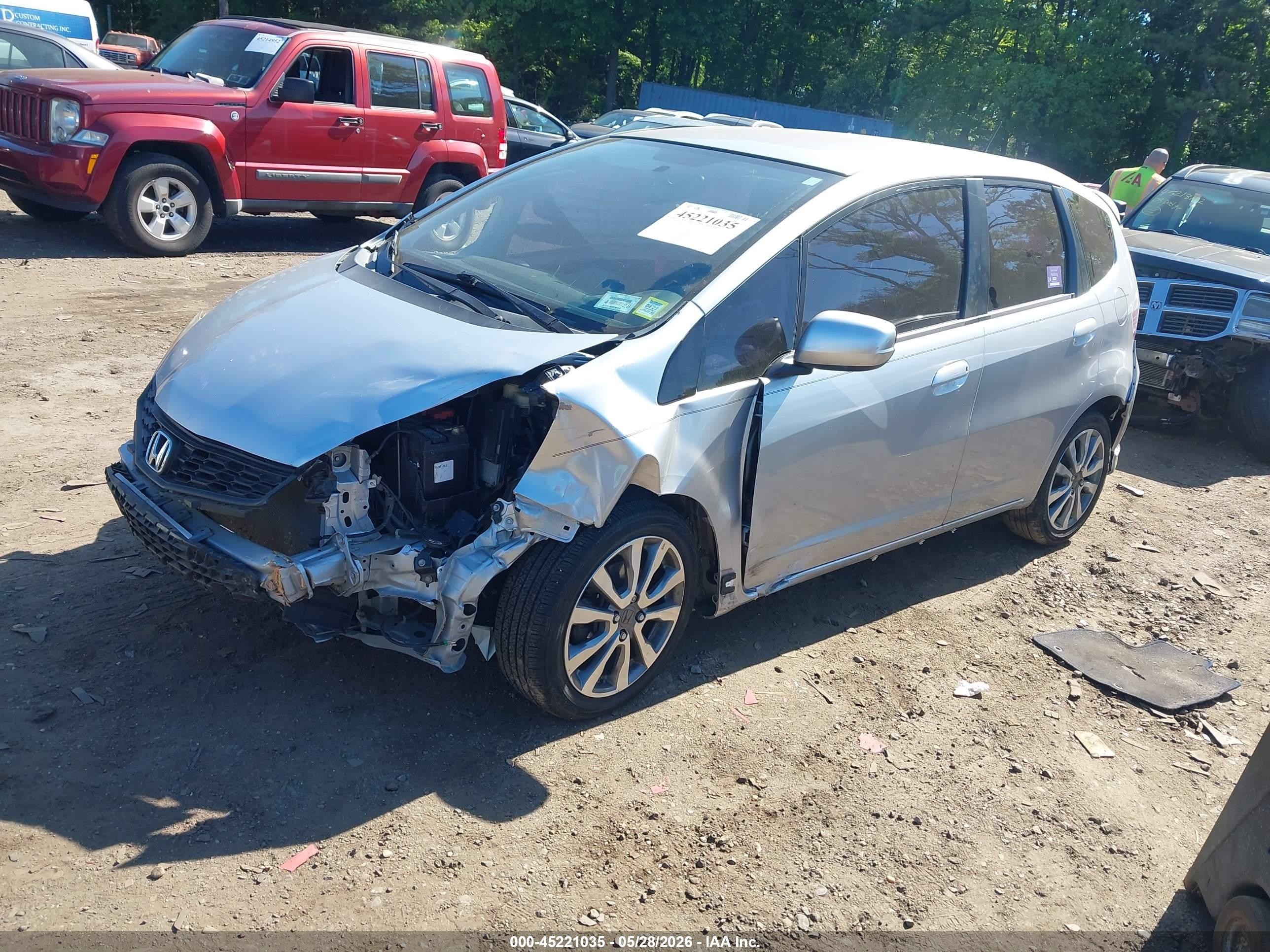 2013 Honda Fit Sport Серый vin: JHMGE8H52DC066129