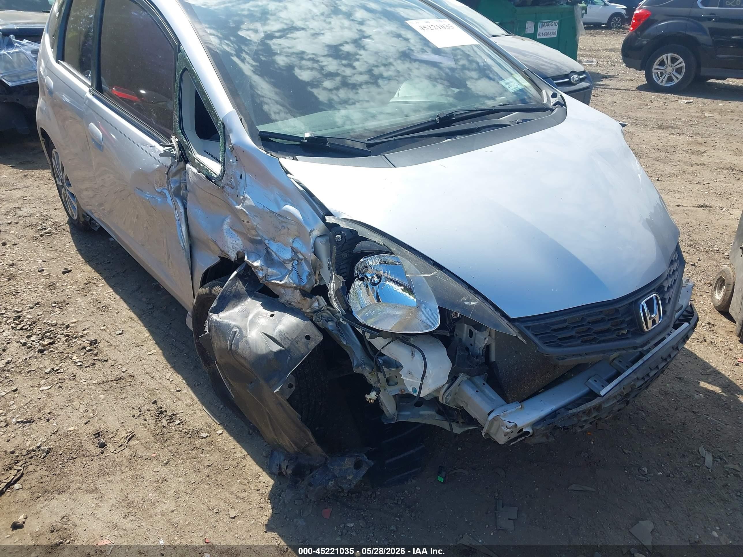 2013 Honda Fit Sport Серый vin: JHMGE8H52DC066129