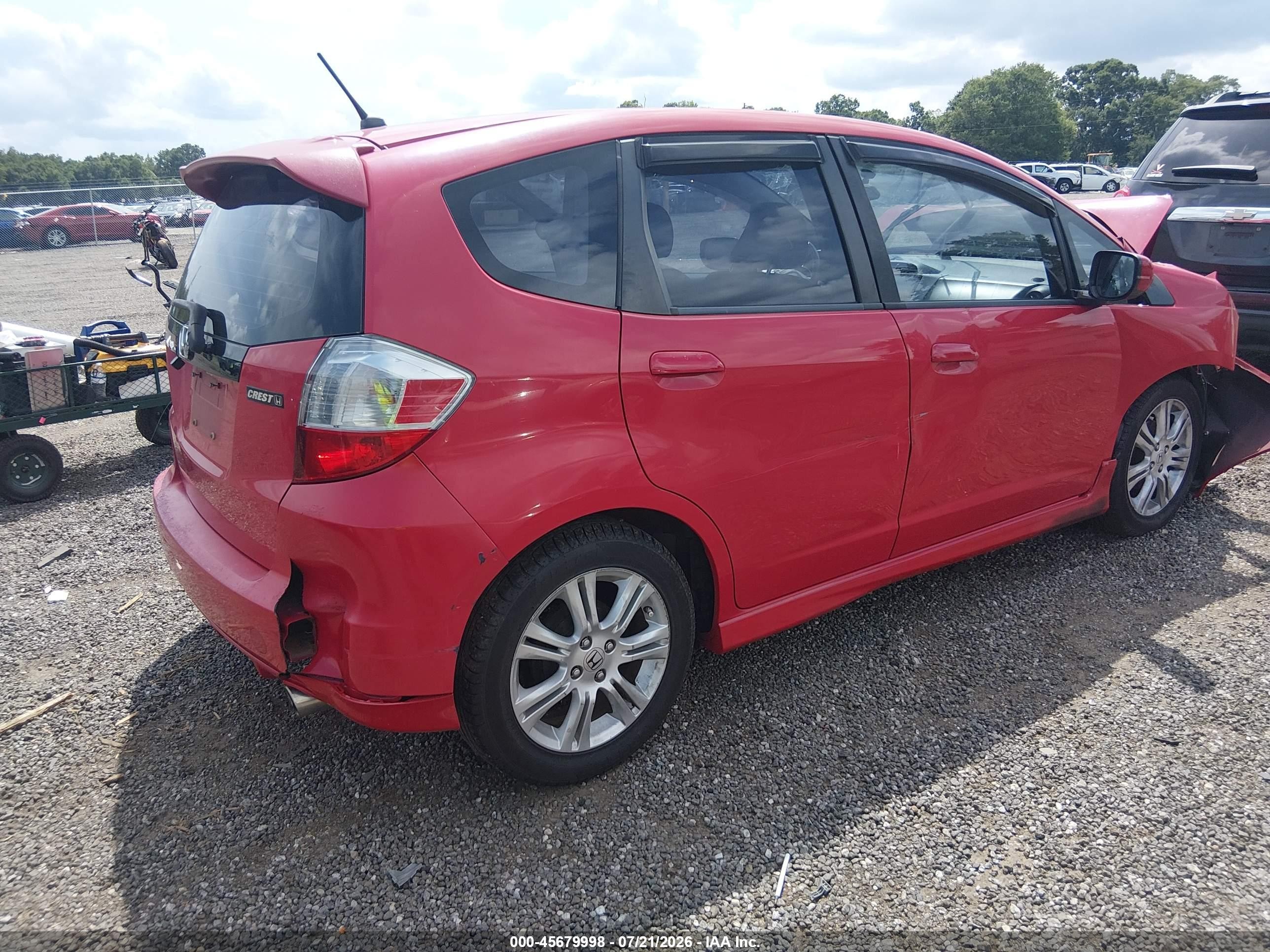 2011 Honda Fit Sport Red vin: JHMGE8H53BC000038