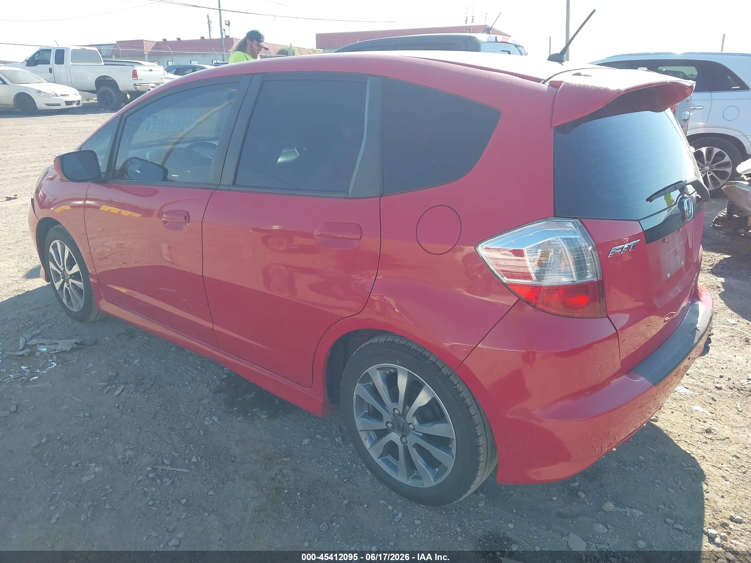 2013 Honda Fit Sport Red vin: JHMGE8H53DC021491