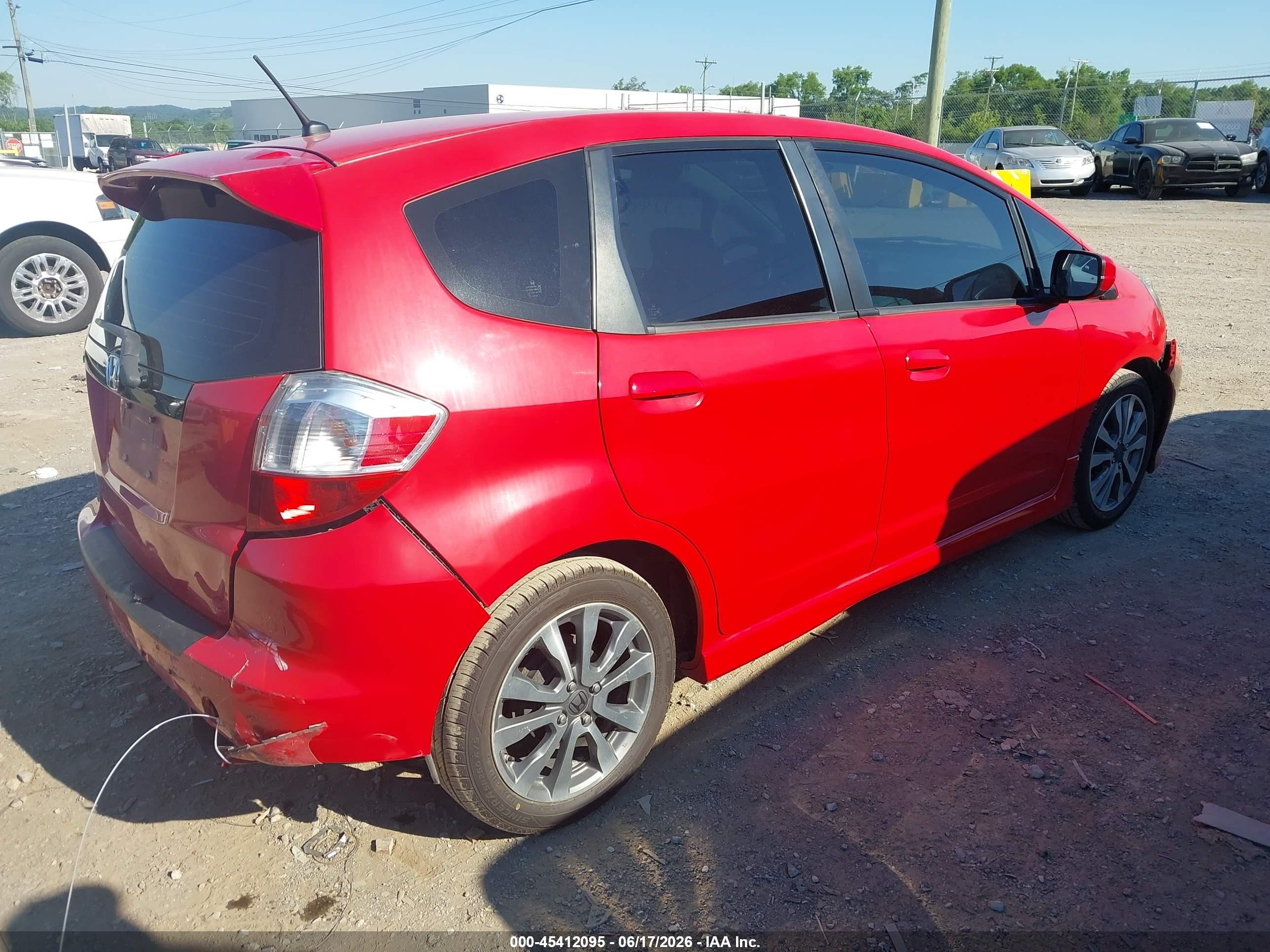 2013 Honda Fit Sport Red vin: JHMGE8H53DC021491