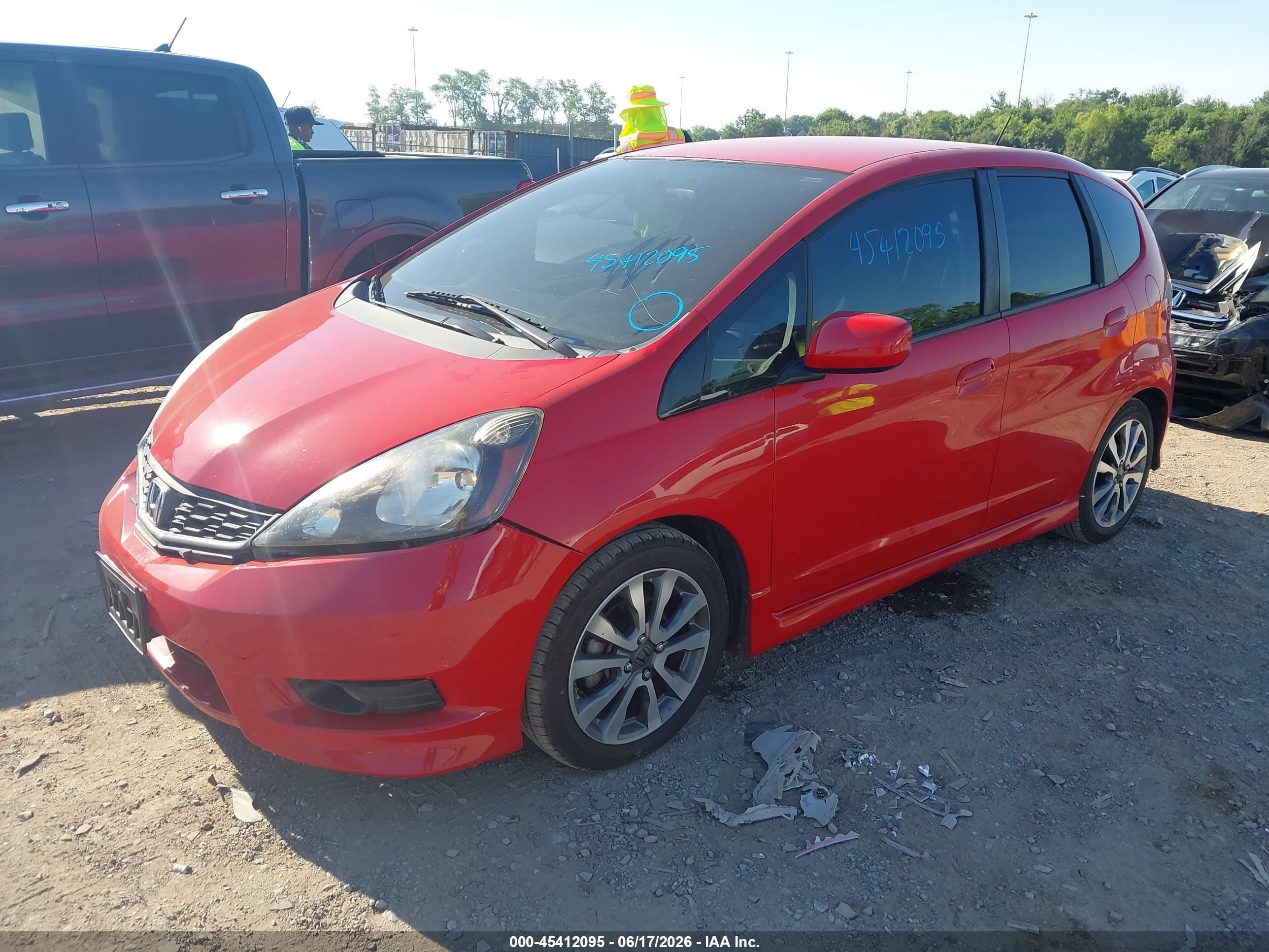 2013 Honda Fit Sport Red vin: JHMGE8H53DC021491