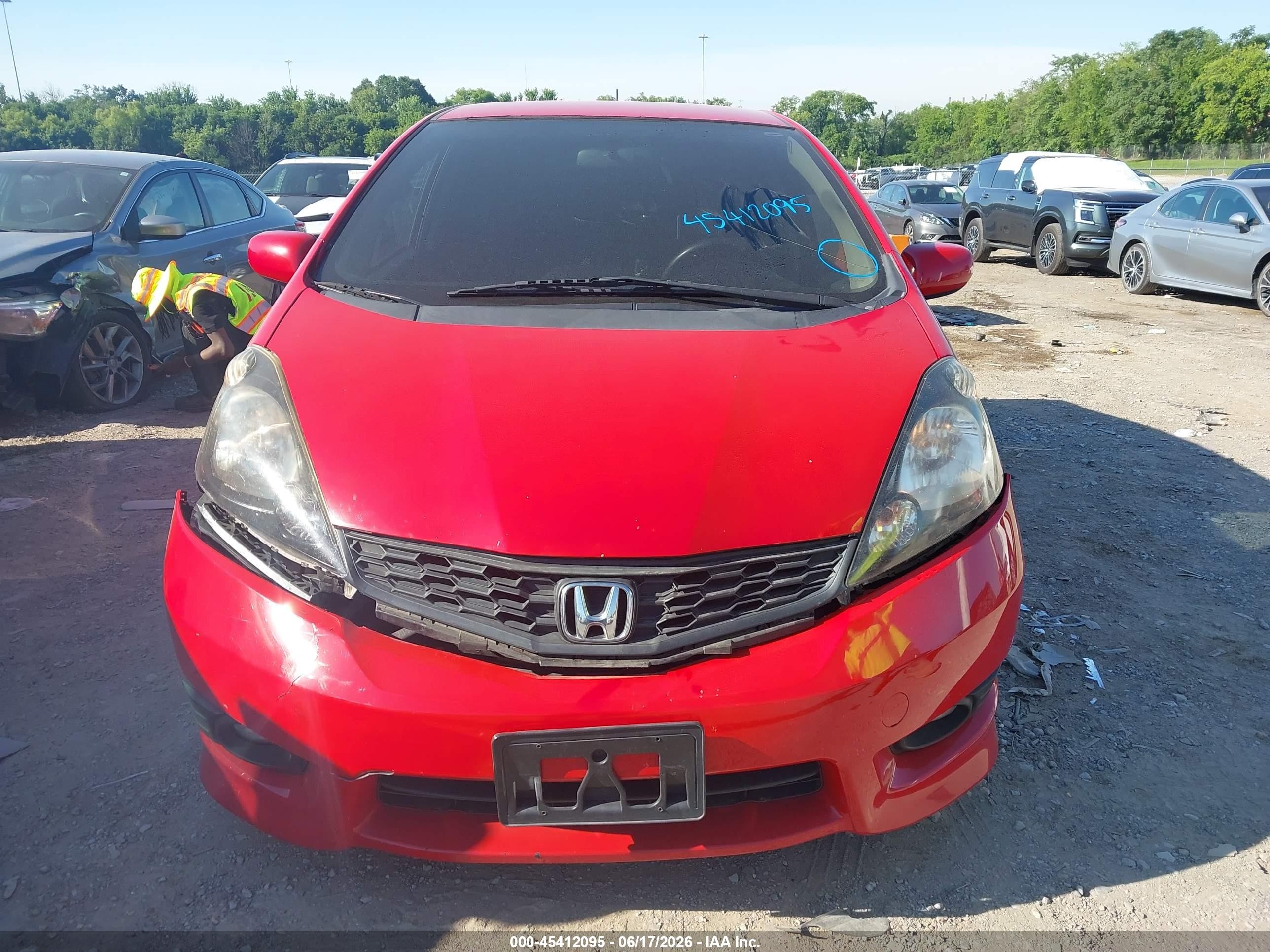 2013 Honda Fit Sport Red vin: JHMGE8H53DC021491