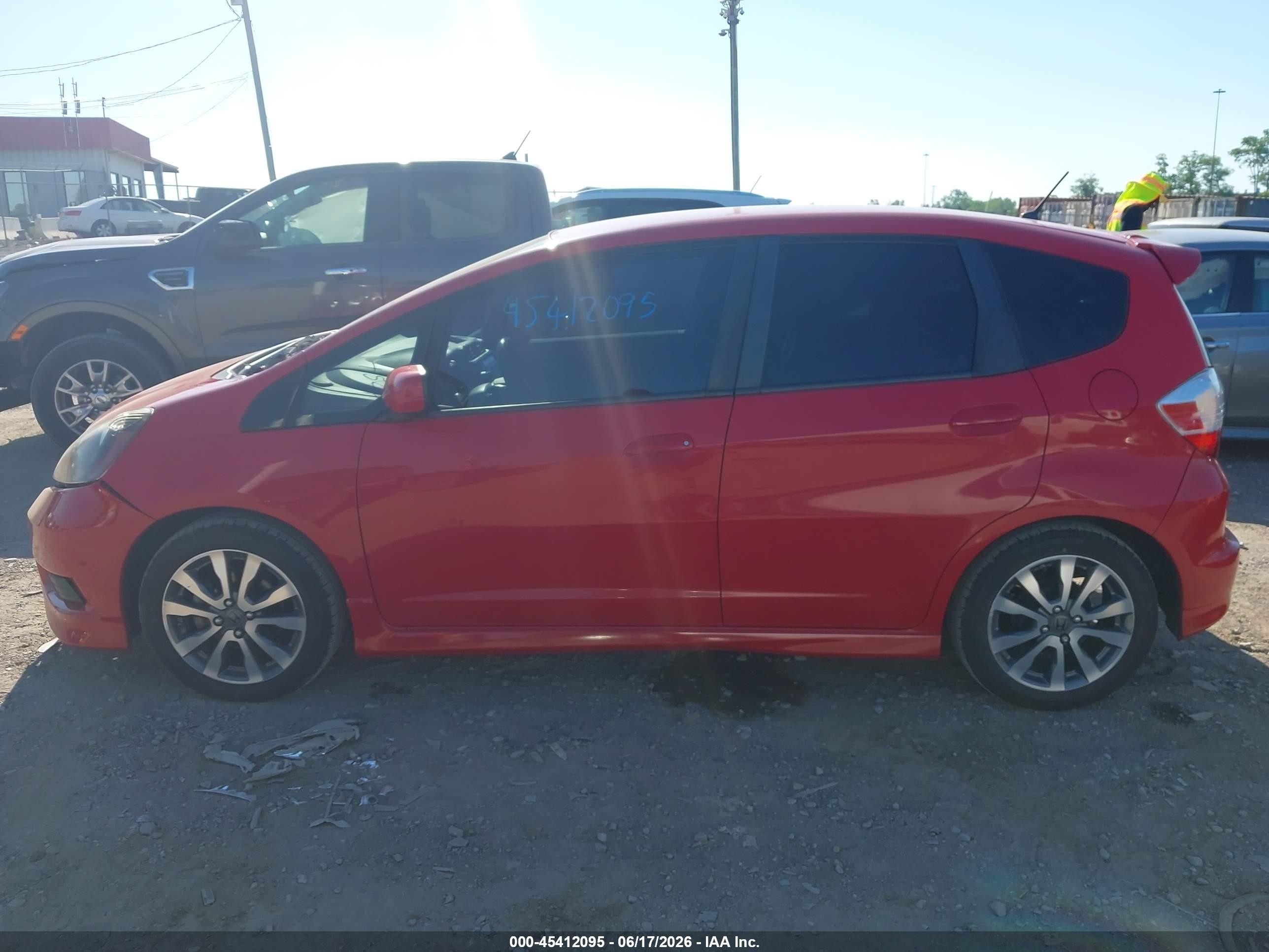 2013 Honda Fit Sport Red vin: JHMGE8H53DC021491