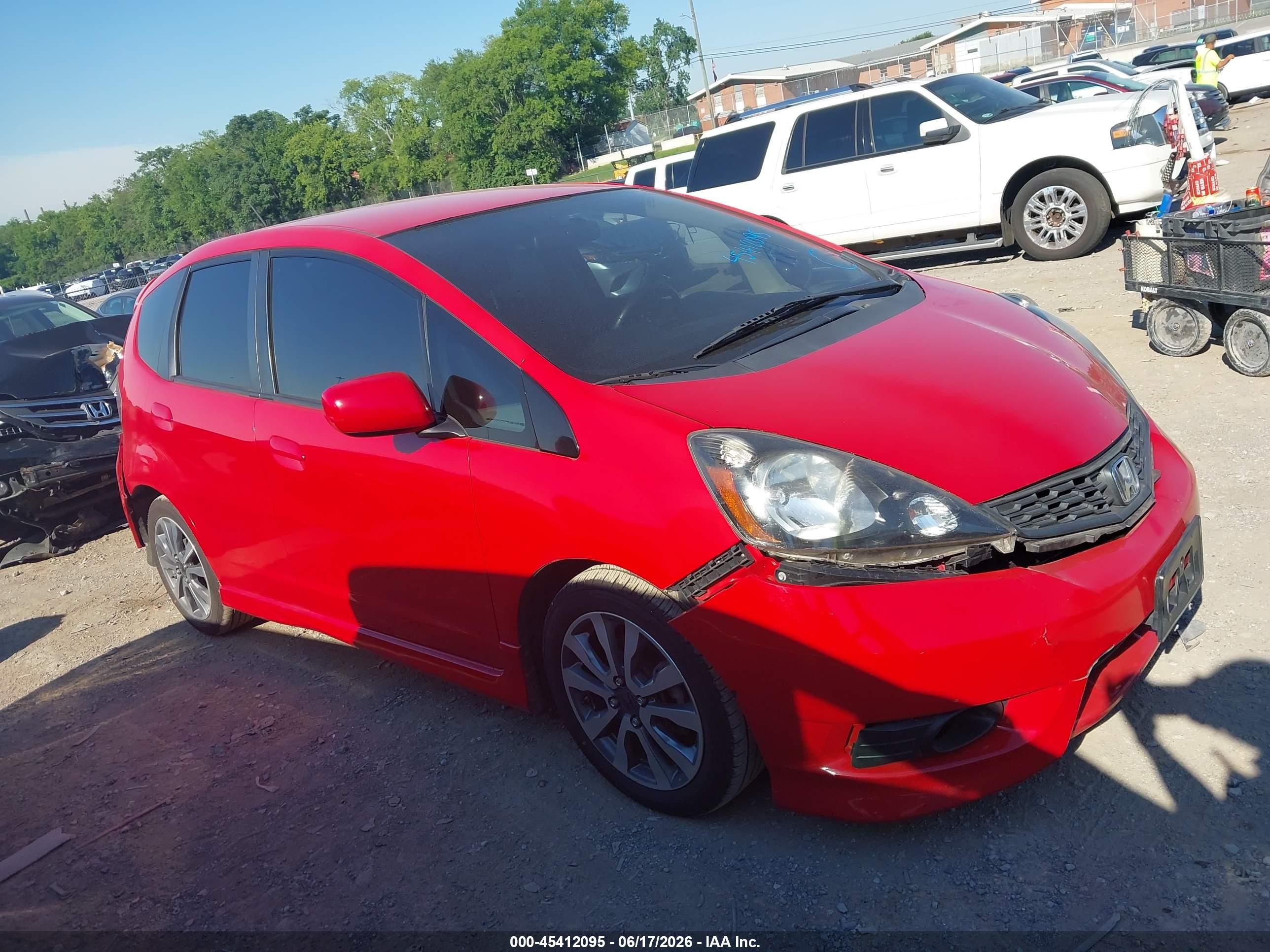 2013 Honda Fit Sport Red vin: JHMGE8H53DC021491