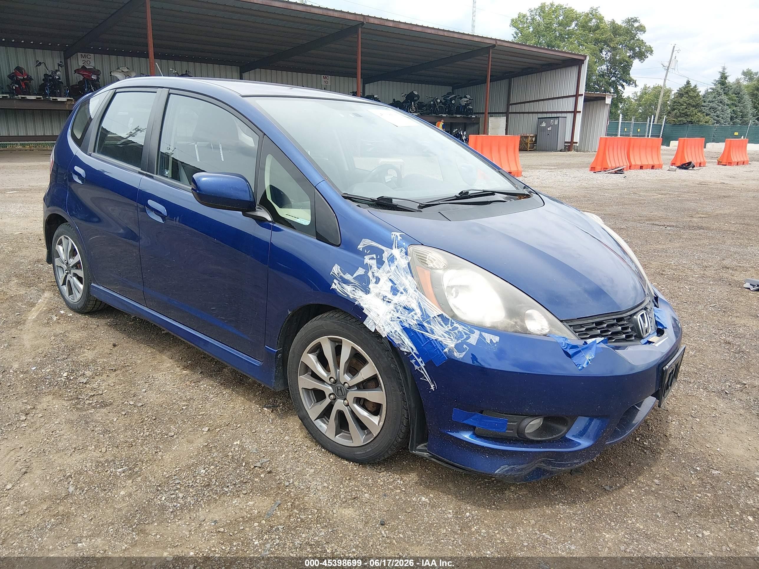 2013 Honda Fit Sport Синий vin: JHMGE8H53DC063224