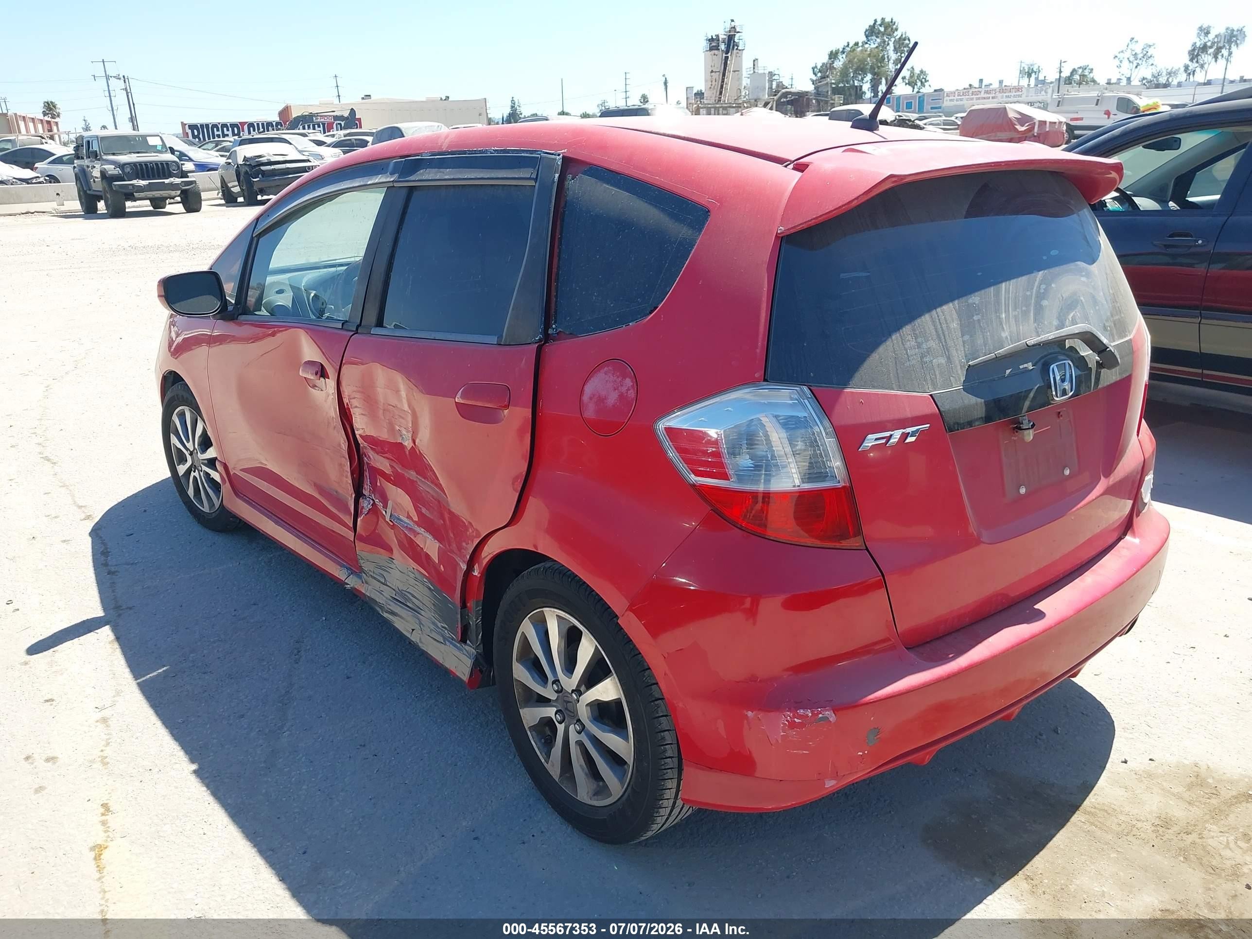 2012 Honda Fit Sport Red vin: JHMGE8H54CC008487