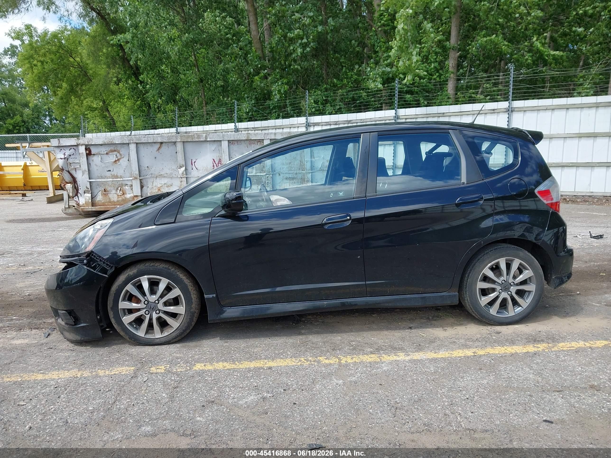 2012 Honda Fit Sport Black vin: JHMGE8H54CC019246