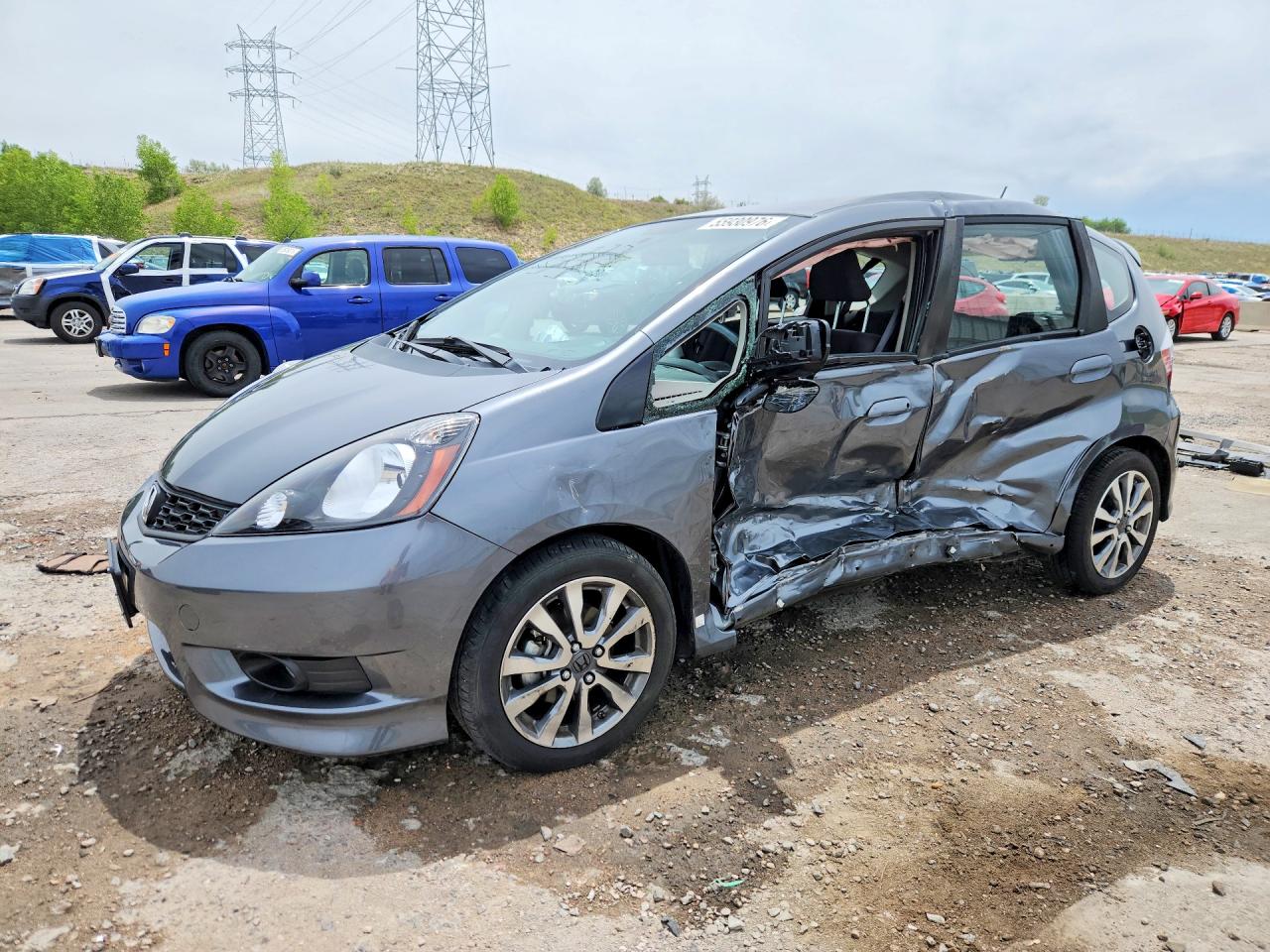 2013 Honda Fit Sport Gray vin: JHMGE8H54DC015635