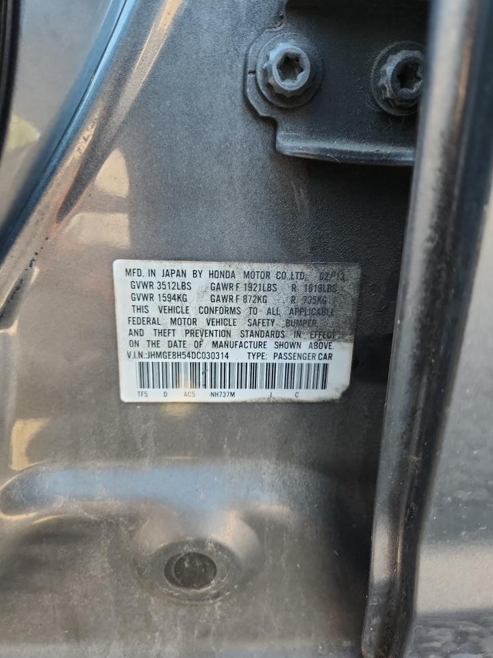 2013 Honda Fit Sport Gray vin: JHMGE8H54DC030314