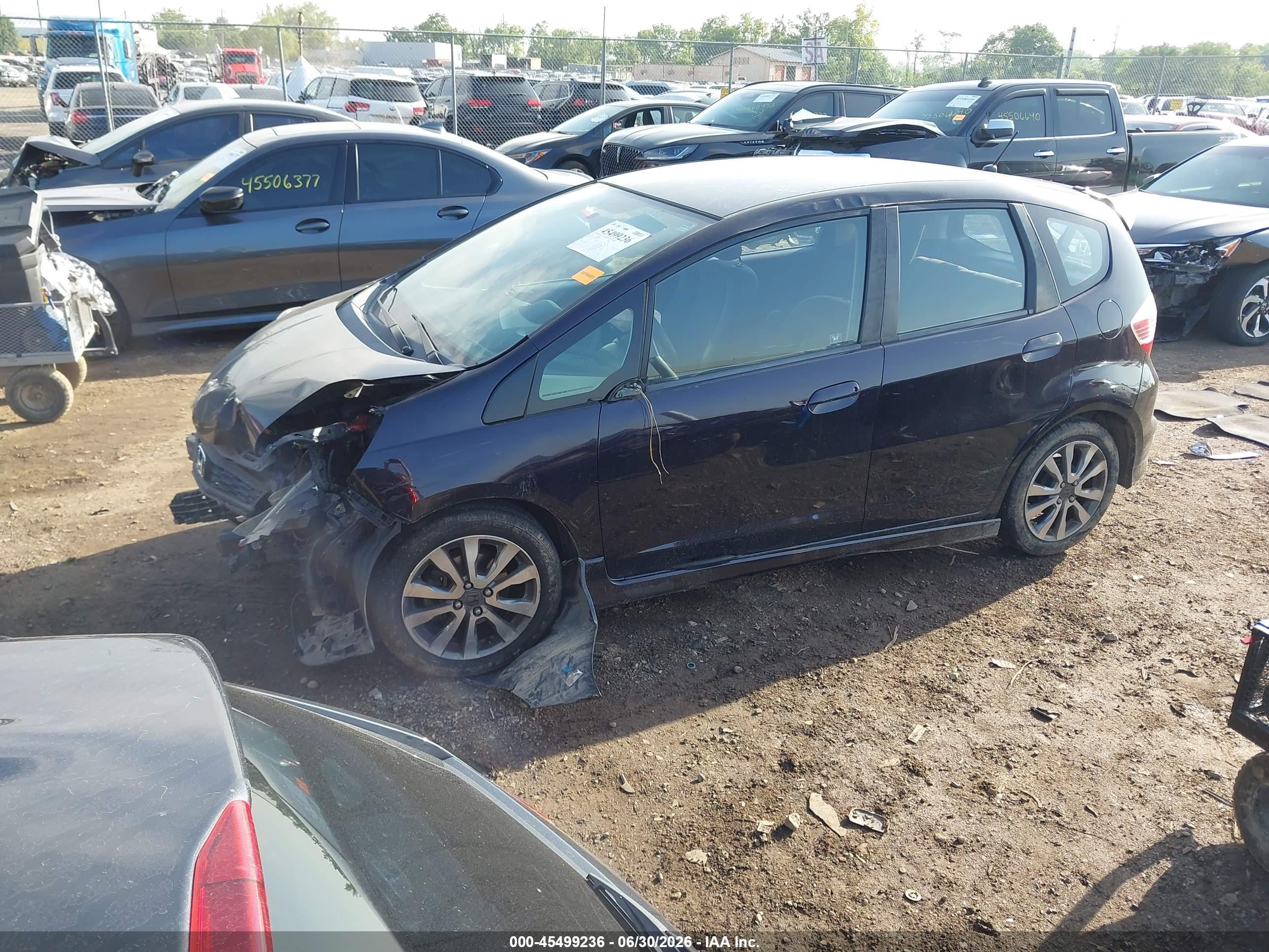 2013 Honda Fit Sport Черный vin: JHMGE8H54DC049476