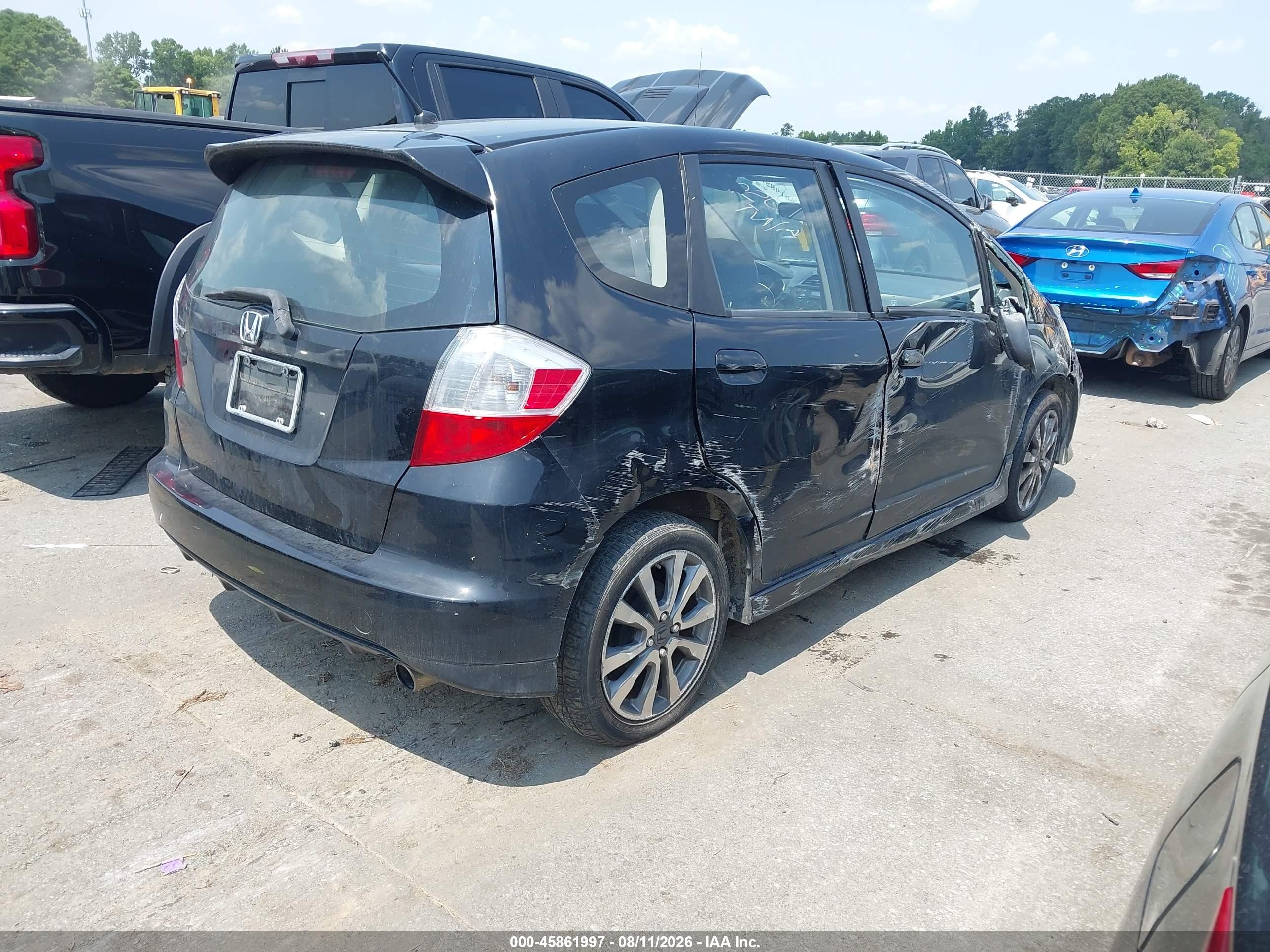 2013 Honda Fit Sport Black vin: JHMGE8H54DC060591