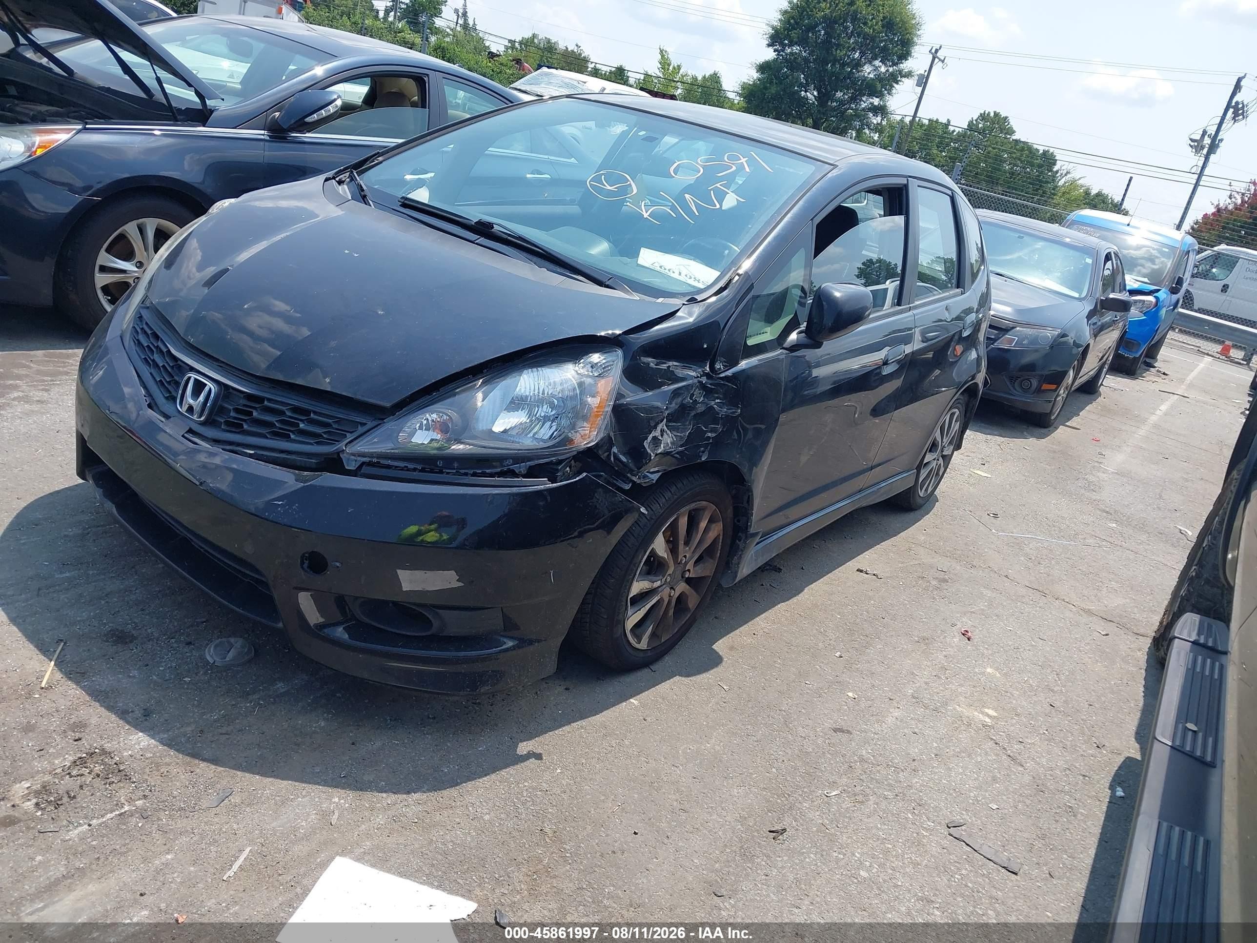 2013 Honda Fit Sport Black vin: JHMGE8H54DC060591