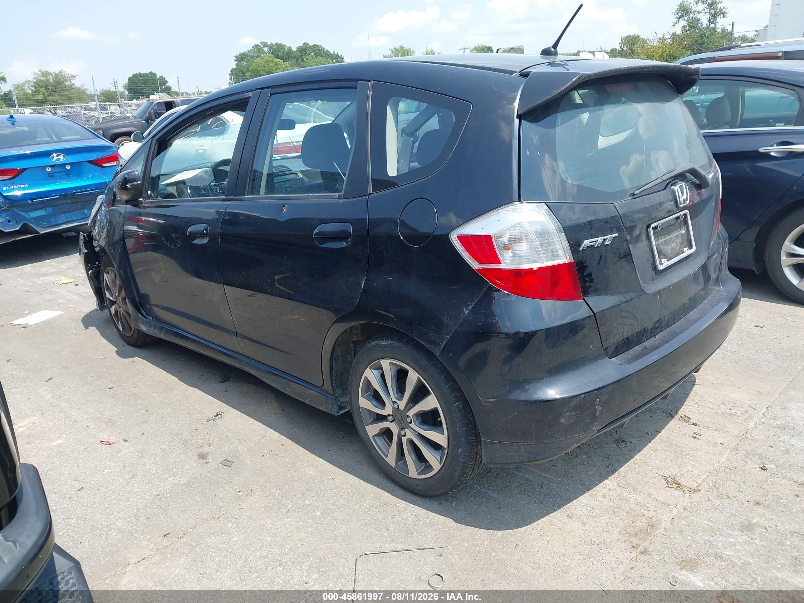 2013 Honda Fit Sport Black vin: JHMGE8H54DC060591