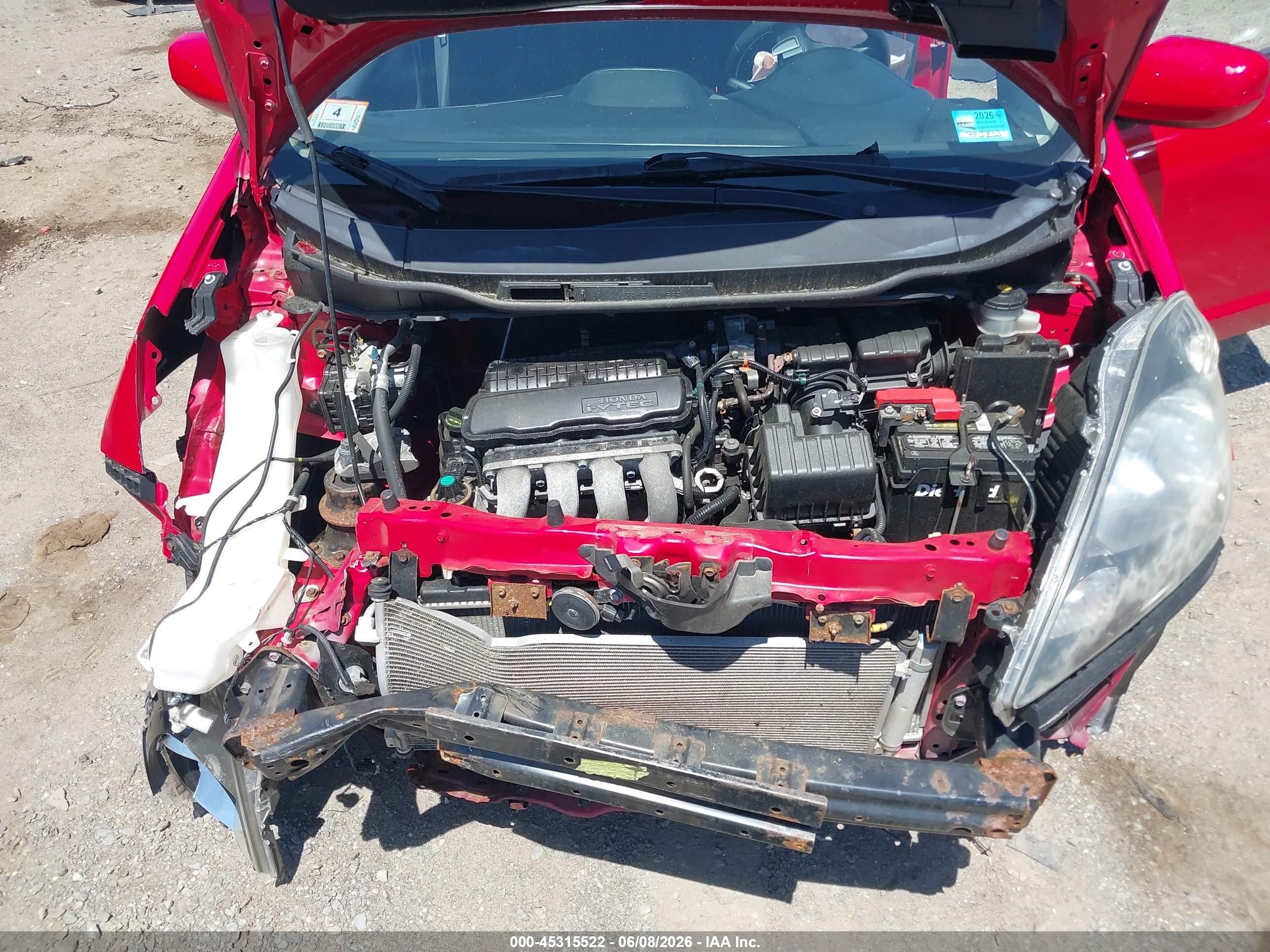 2013 Honda Fit Sport Red vin: JHMGE8H54DC060705