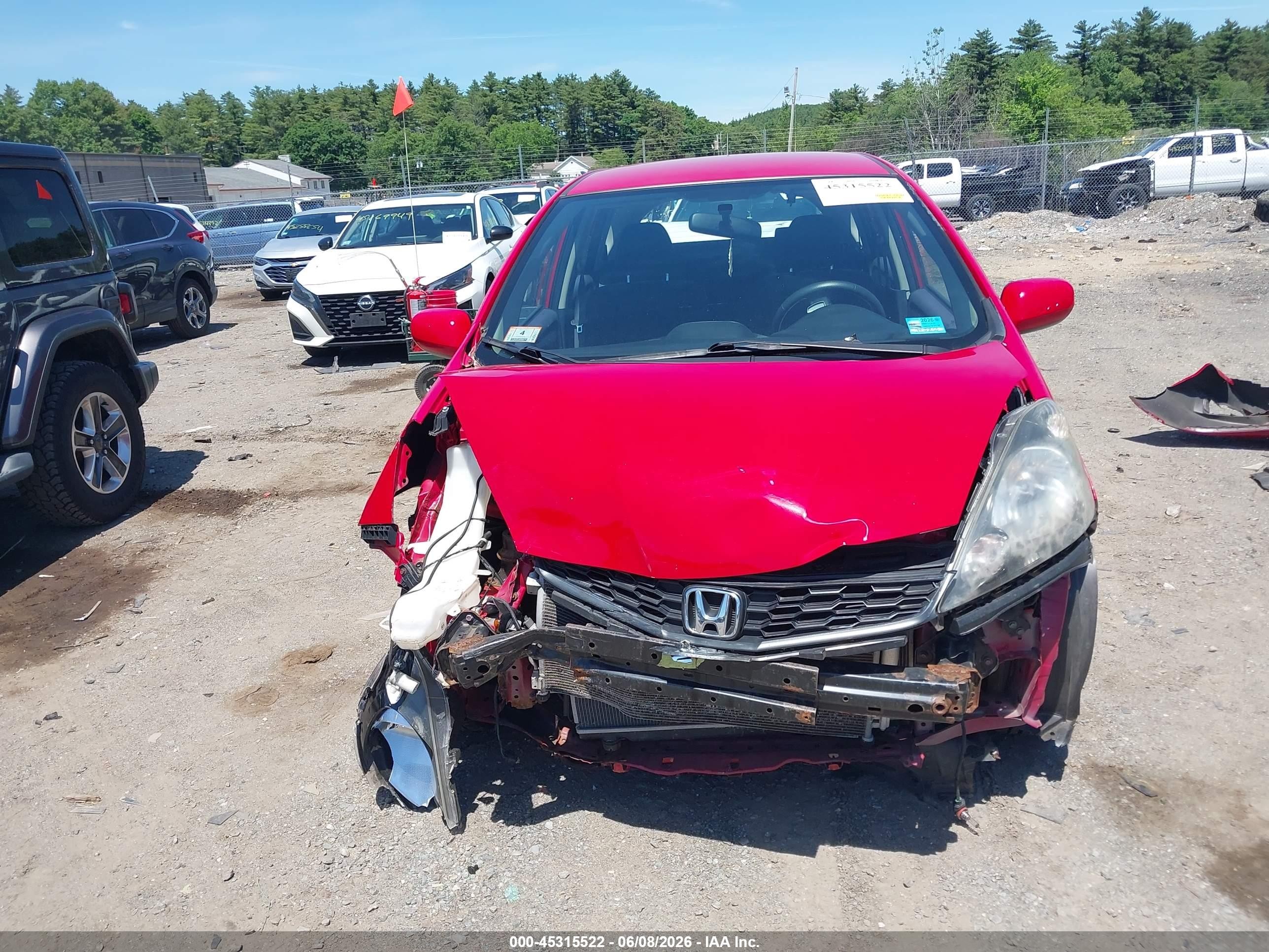 2013 Honda Fit Sport Red vin: JHMGE8H54DC060705