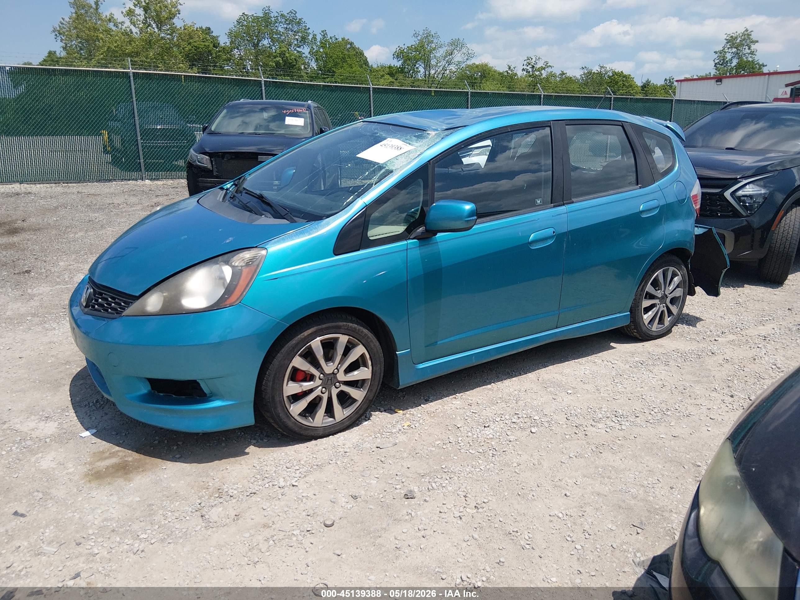 2013 Honda Fit Sport Blue vin: JHMGE8H54DC062437