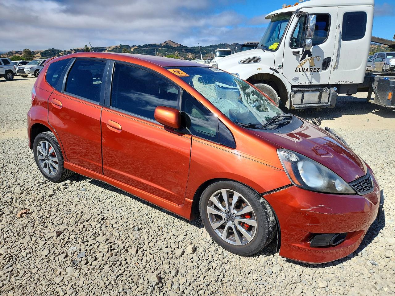 2012 Honda Fit Sport Orange vin: JHMGE8H55CC012628