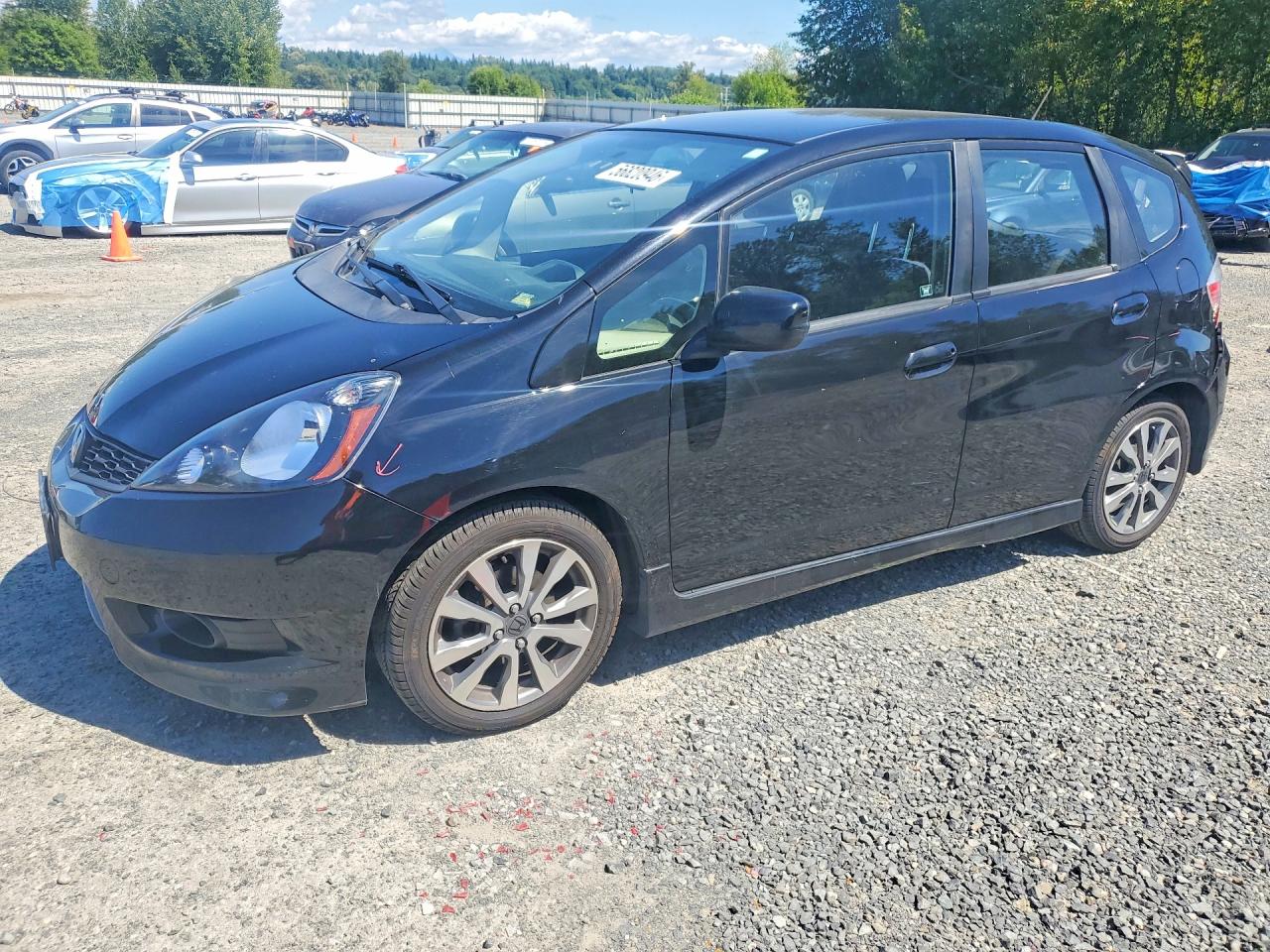 2013 Honda Fit Sport Black vin: JHMGE8H55DC007348