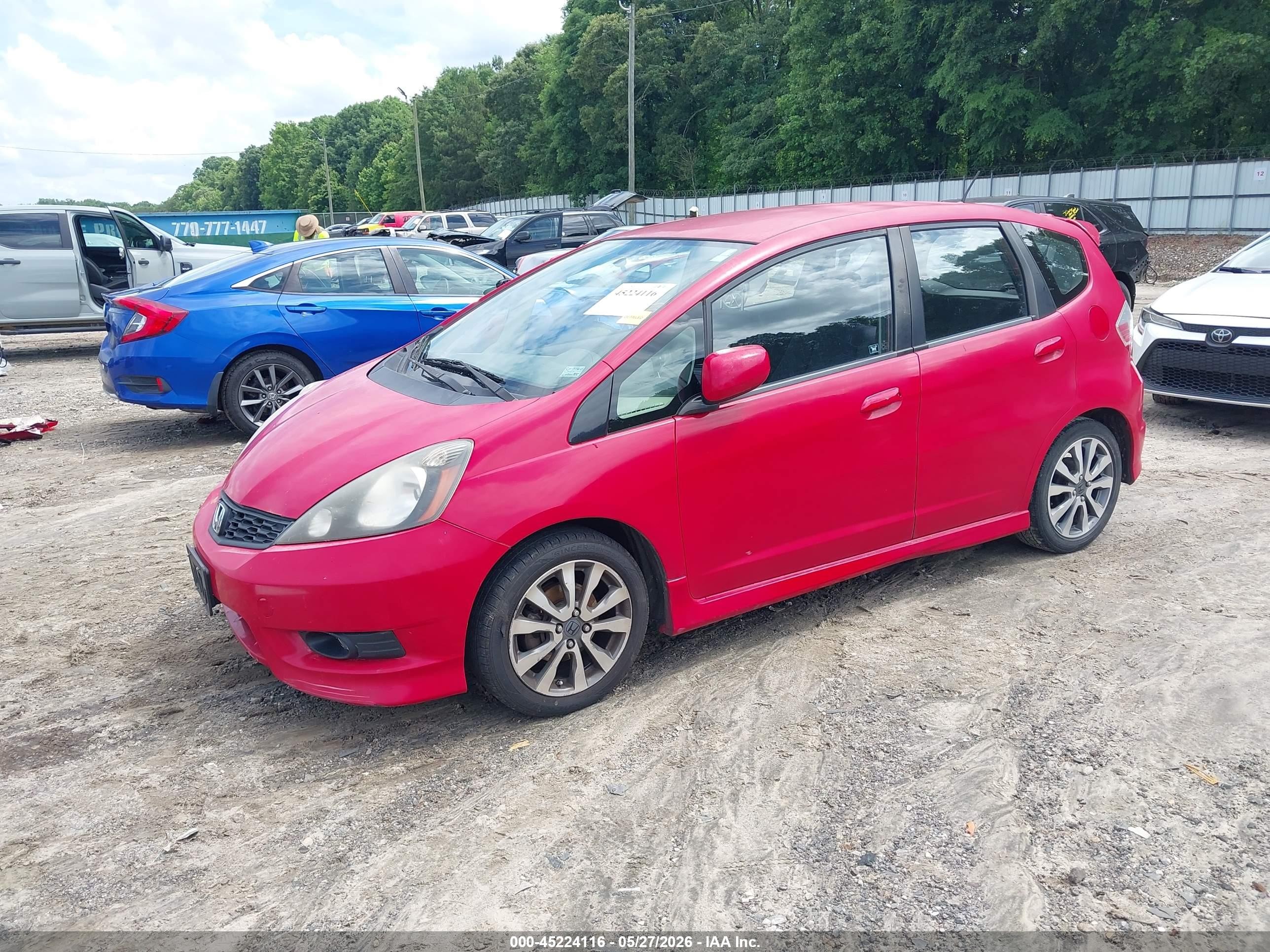 2013 Honda Fit Sport Red vin: JHMGE8H55DC071292
