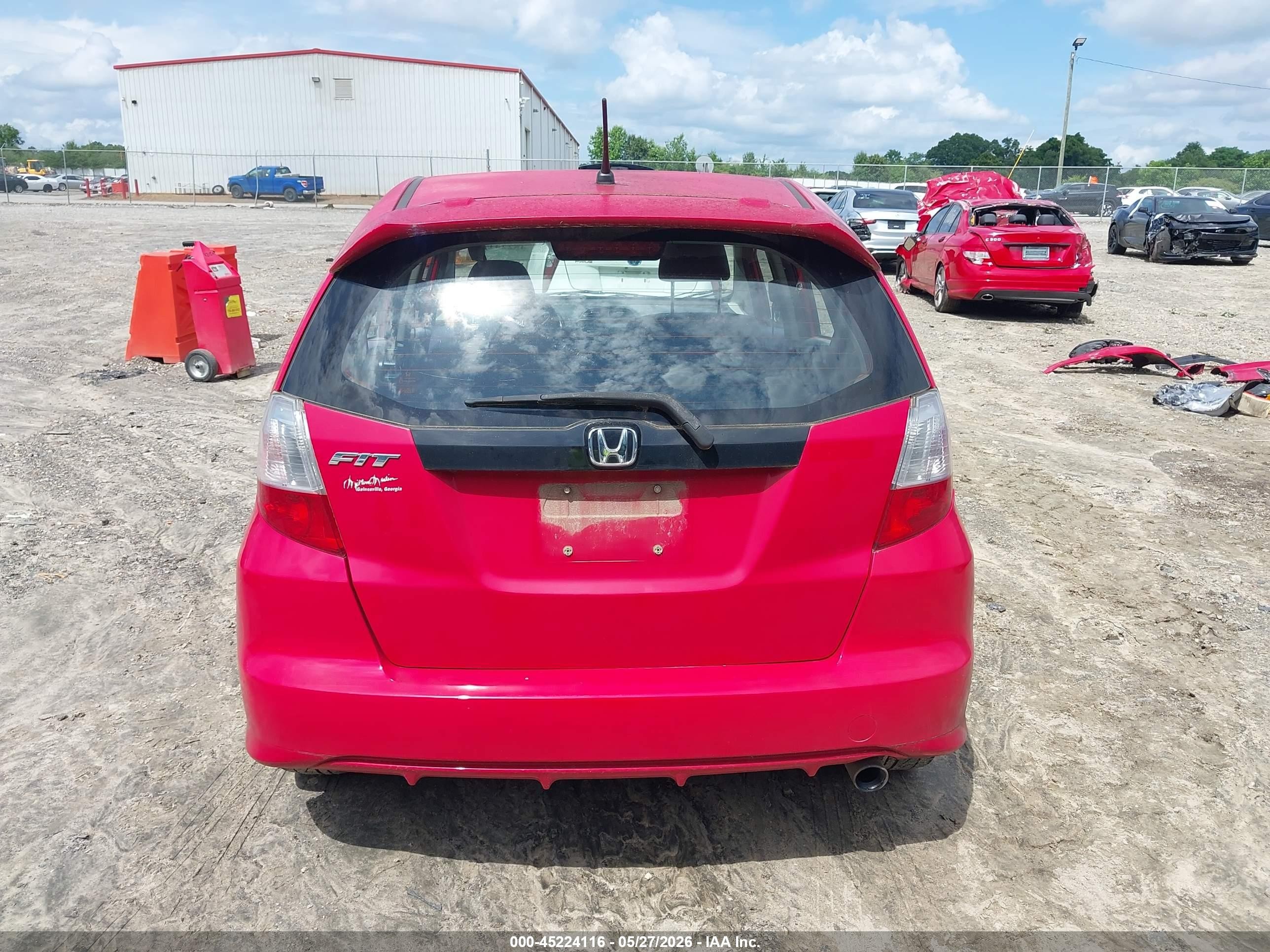 2013 Honda Fit Sport Red vin: JHMGE8H55DC071292