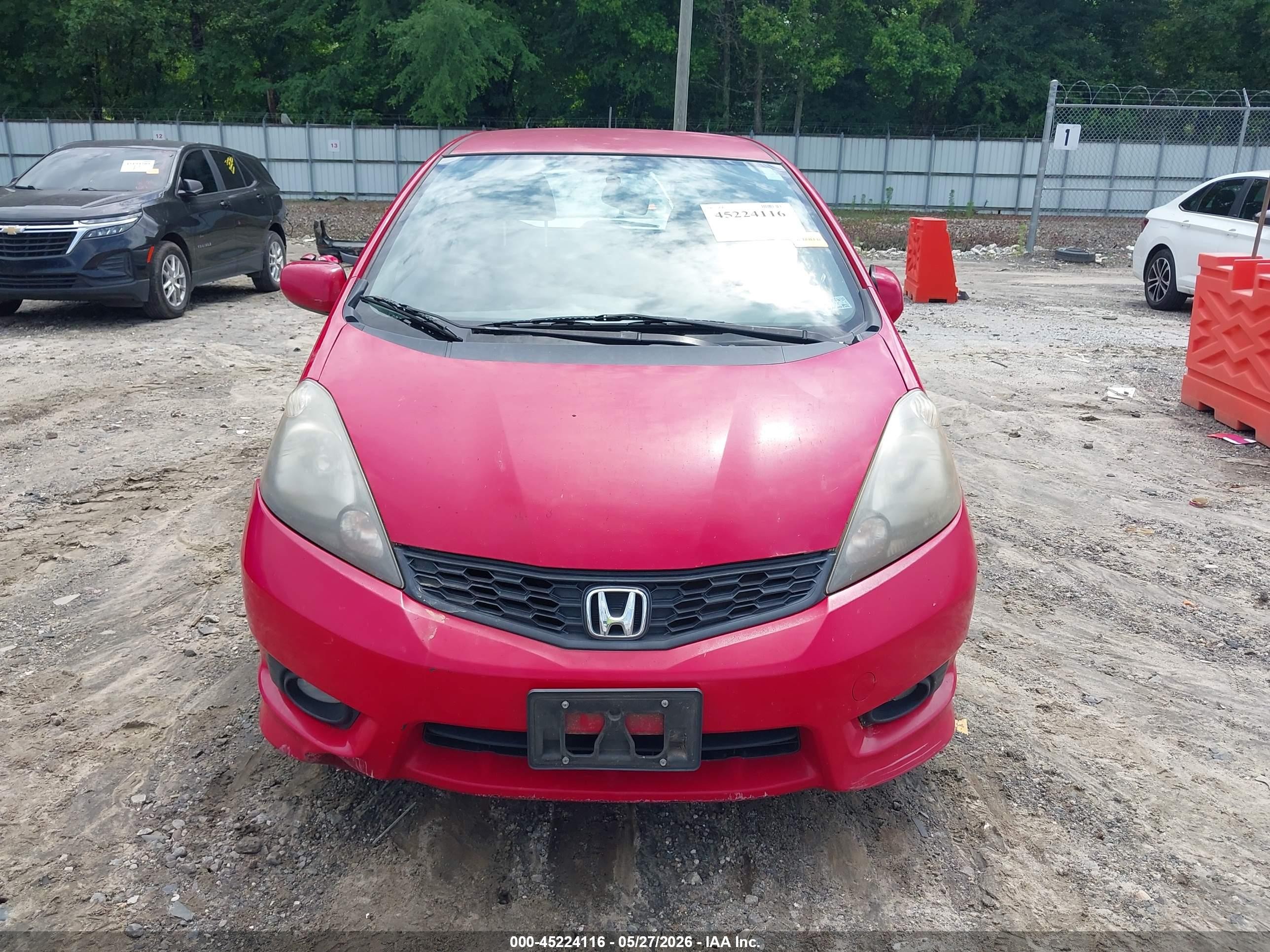 2013 Honda Fit Sport Red vin: JHMGE8H55DC071292