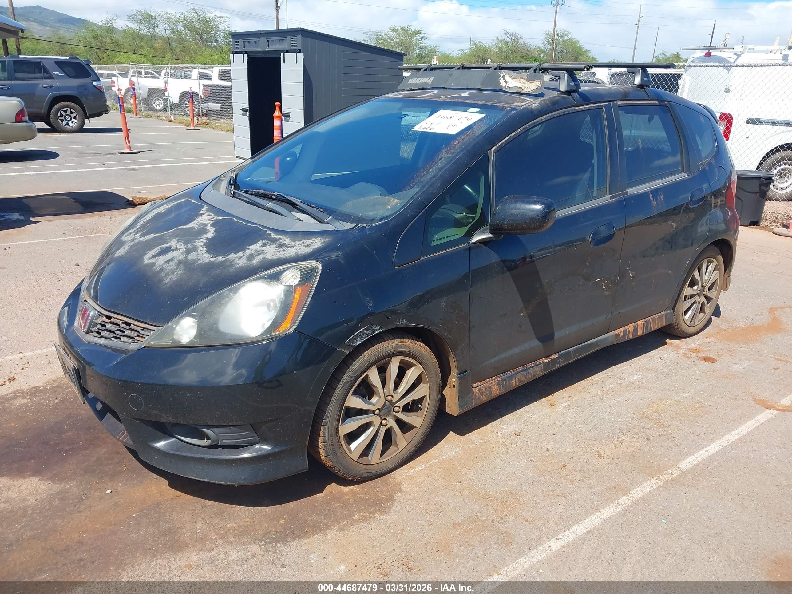 2012 Honda Fit Sport Black vin: JHMGE8H56CC013089