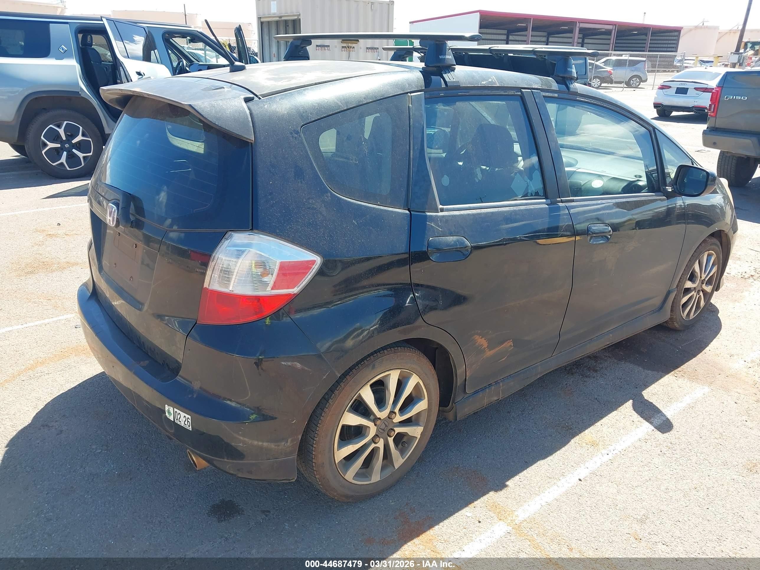 2012 Honda Fit Sport Black vin: JHMGE8H56CC013089