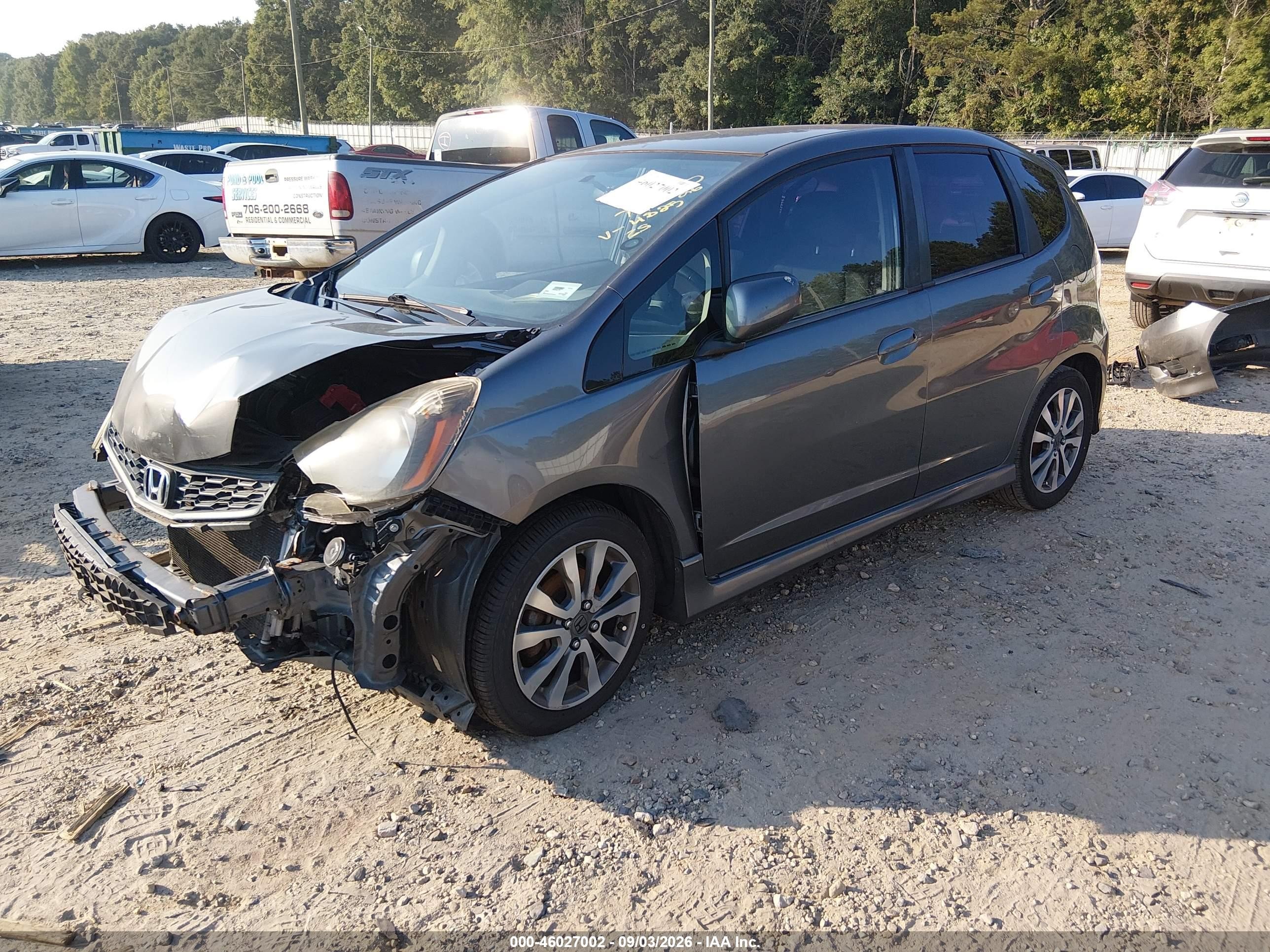 2012 Honda Fit Sport Gray vin: JHMGE8H56CC014825