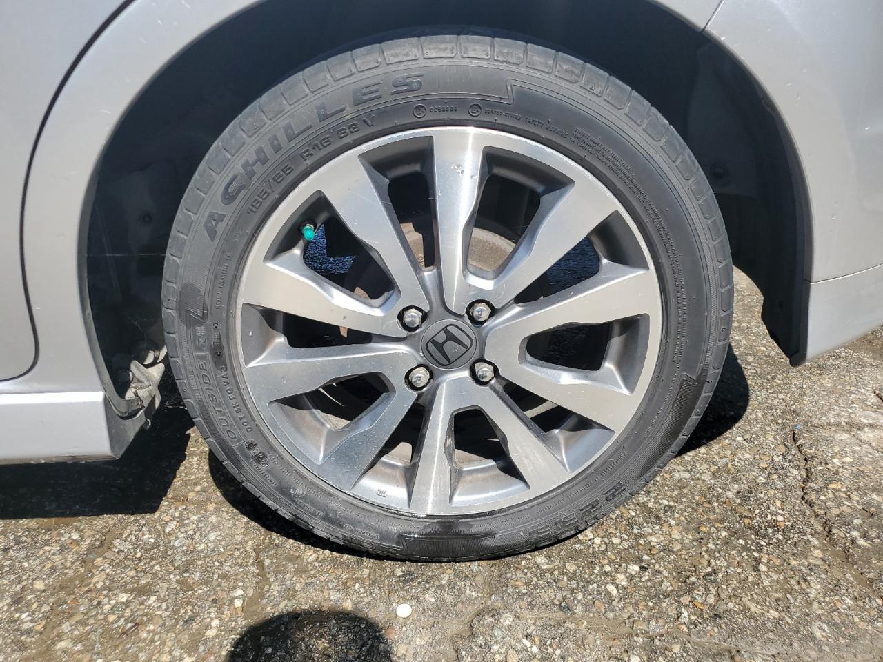 2013 Honda Fit Sport Silver vin: JHMGE8H56DC013109 Damage: Left Rear Wheel, Curb Rash, 7 To 8 Inches