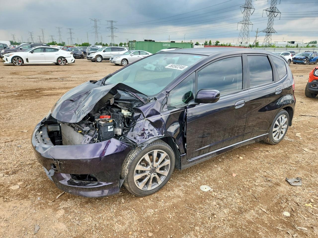 2013 Honda Fit Sport Черный vin: JHMGE8H56DC036745