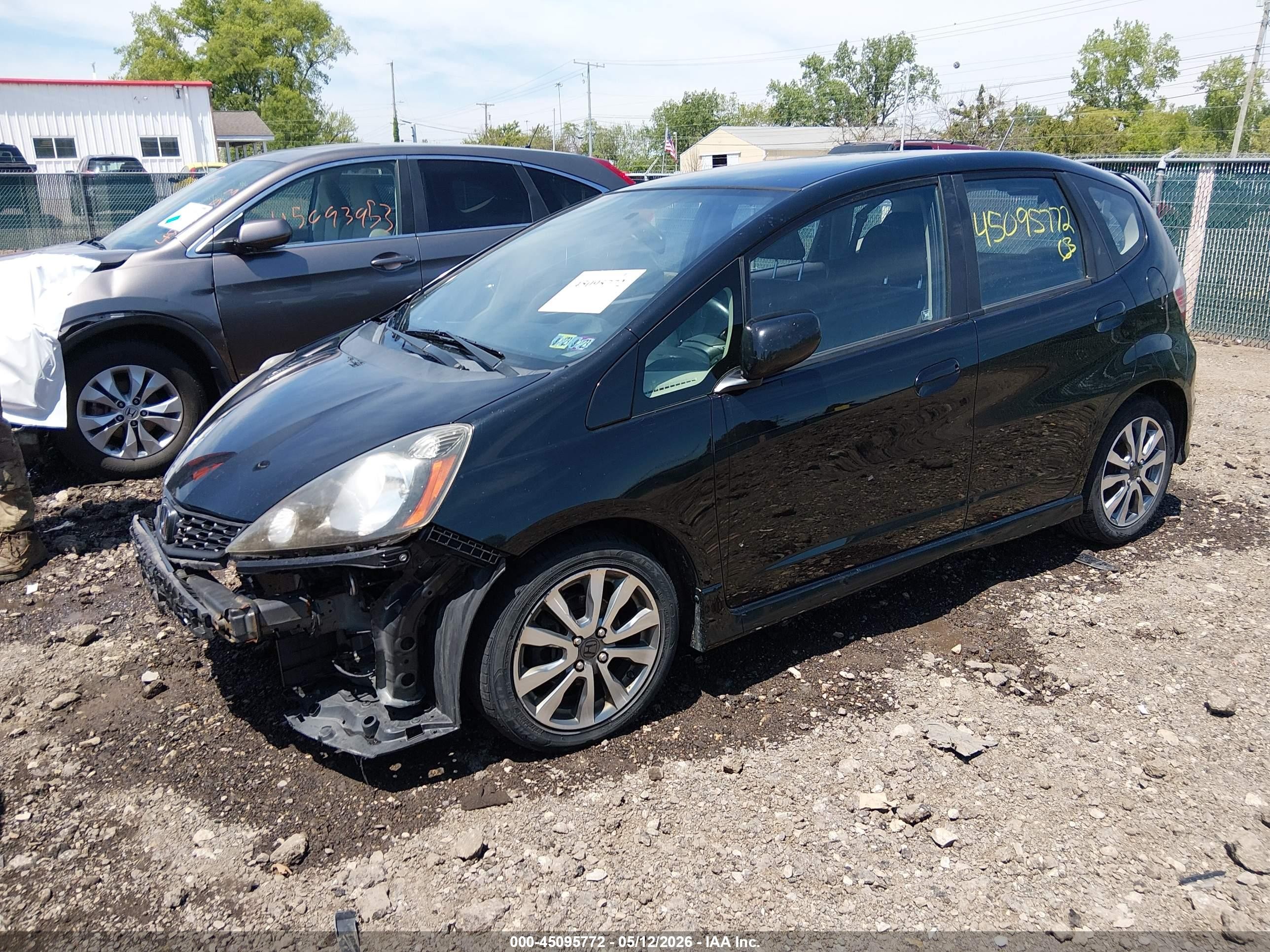 2013 Honda Fit Sport Black vin: JHMGE8H56DC040942