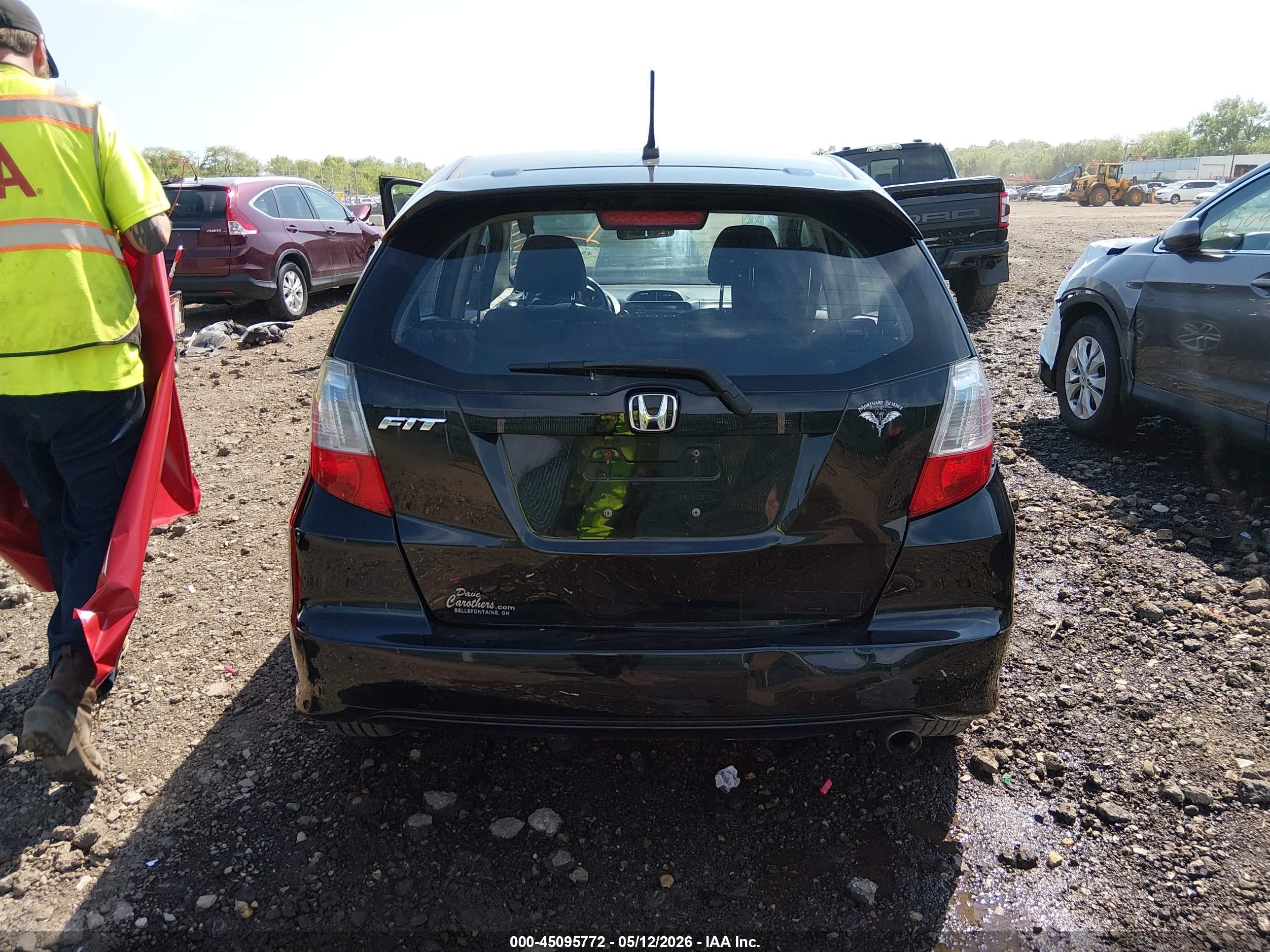 2013 Honda Fit Sport Black vin: JHMGE8H56DC040942
