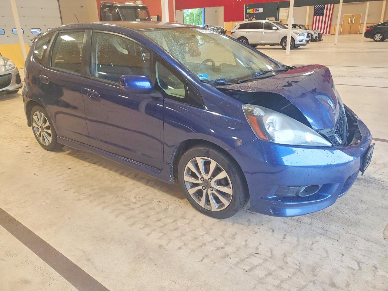 2013 Honda Fit Sport Синий vin: JHMGE8H56DC048832