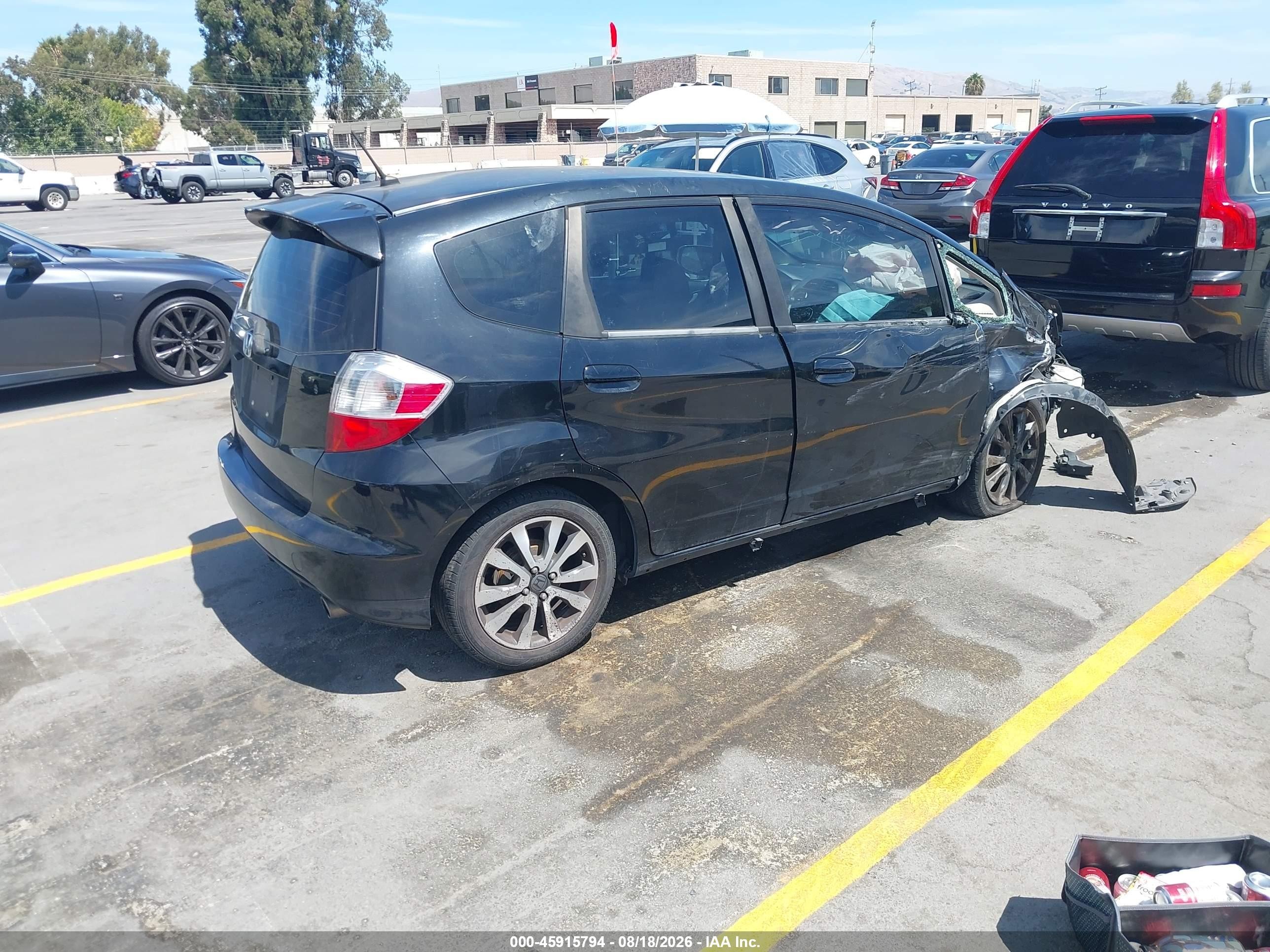2013 Honda Fit Sport Black vin: JHMGE8H56DC072838