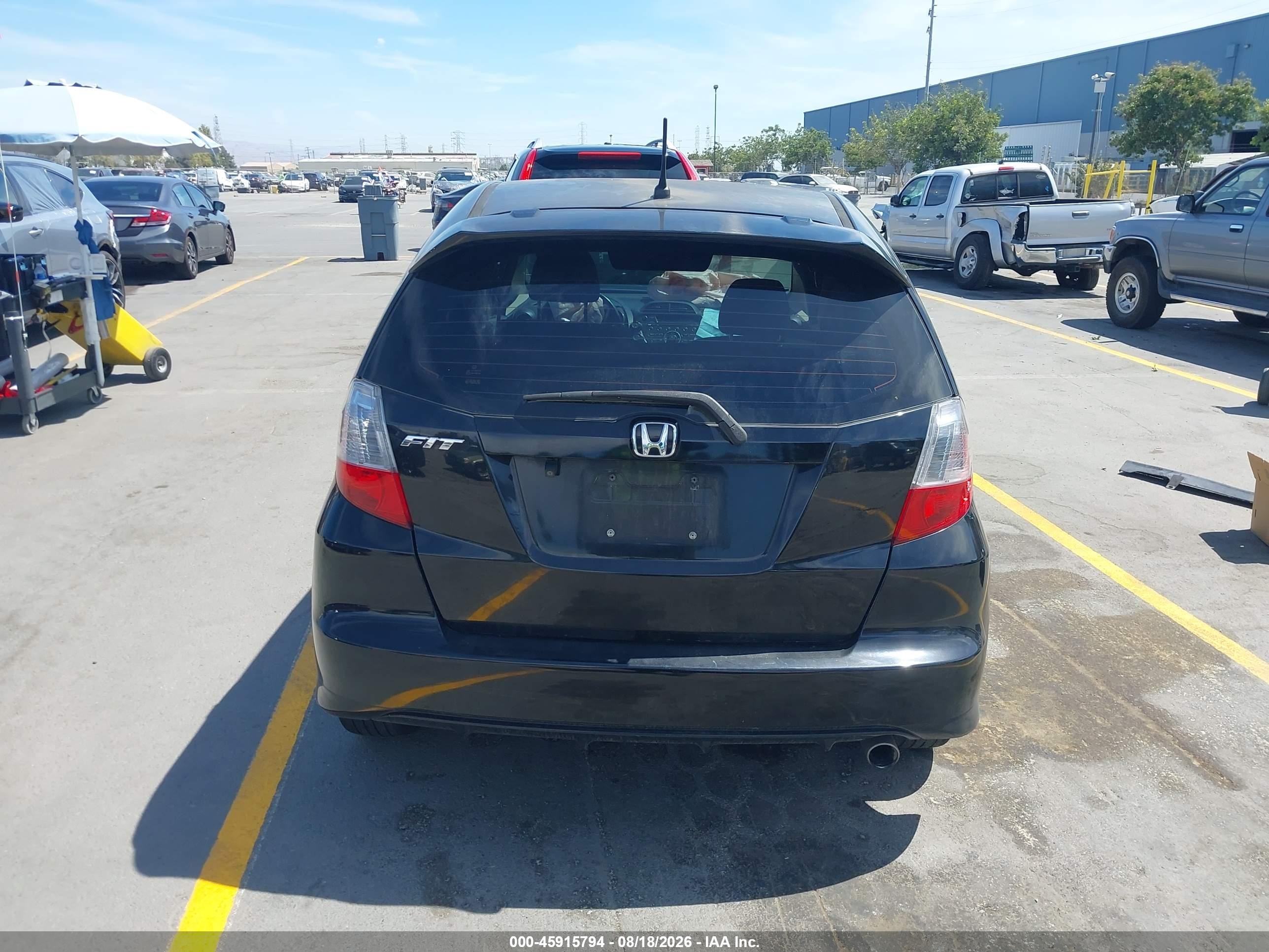 2013 Honda Fit Sport Black vin: JHMGE8H56DC072838