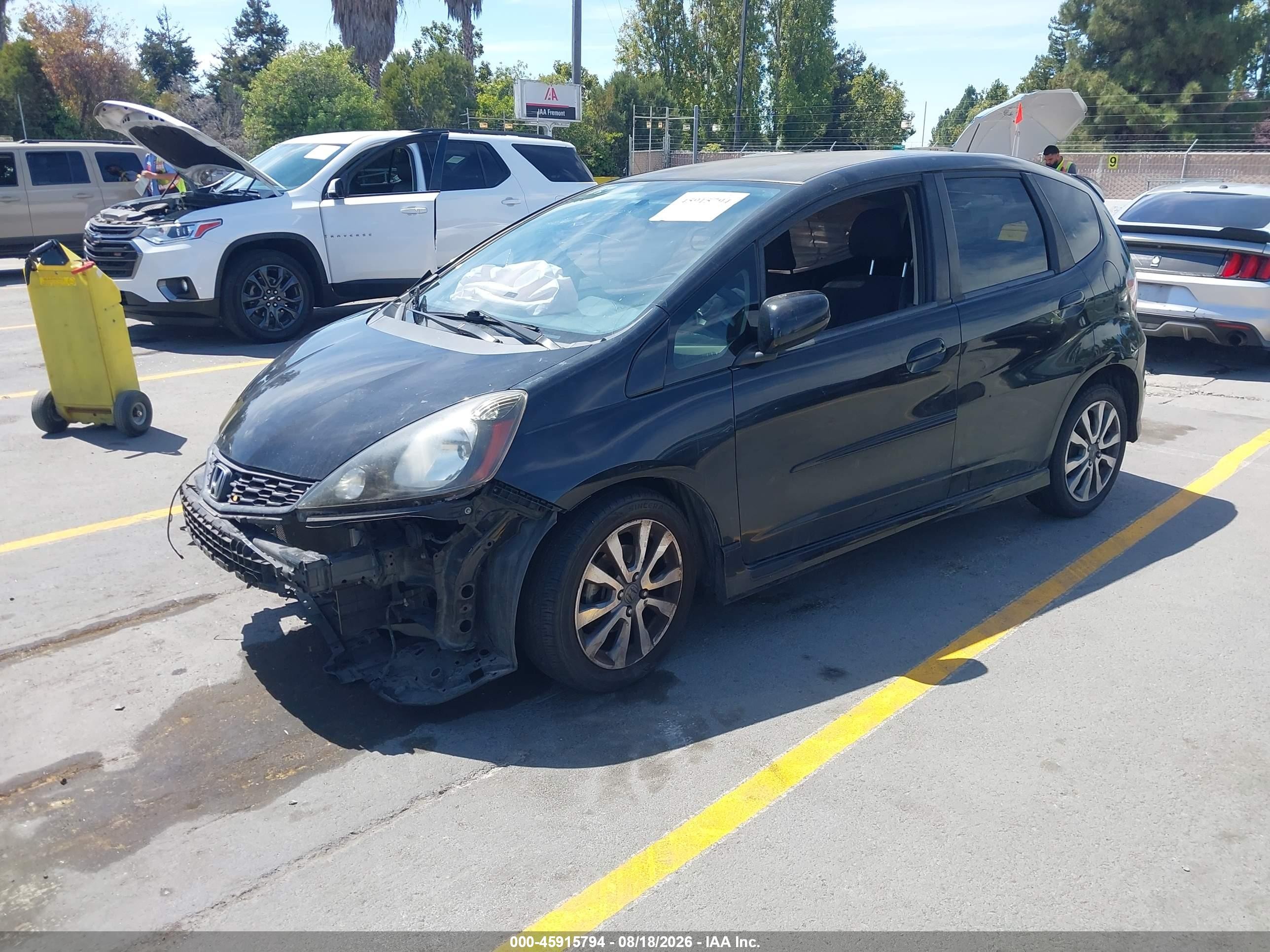 2013 Honda Fit Sport Black vin: JHMGE8H56DC072838