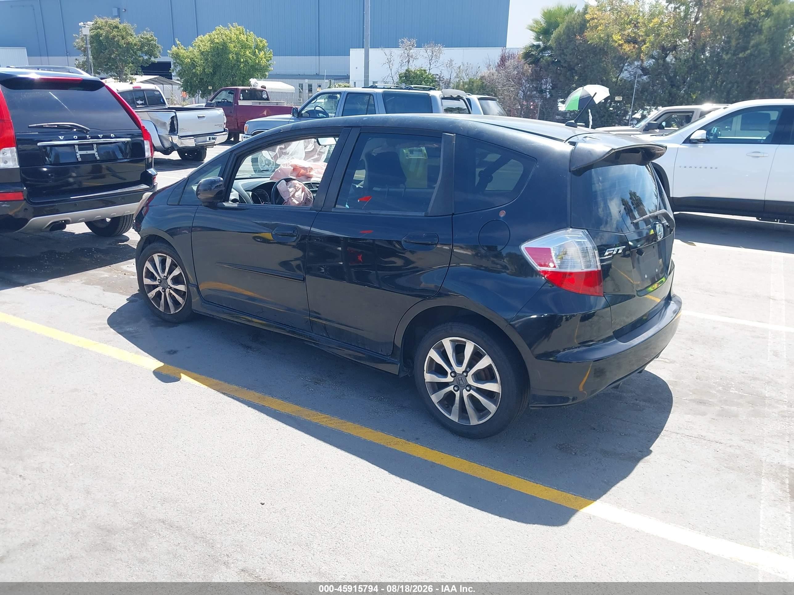 2013 Honda Fit Sport Black vin: JHMGE8H56DC072838