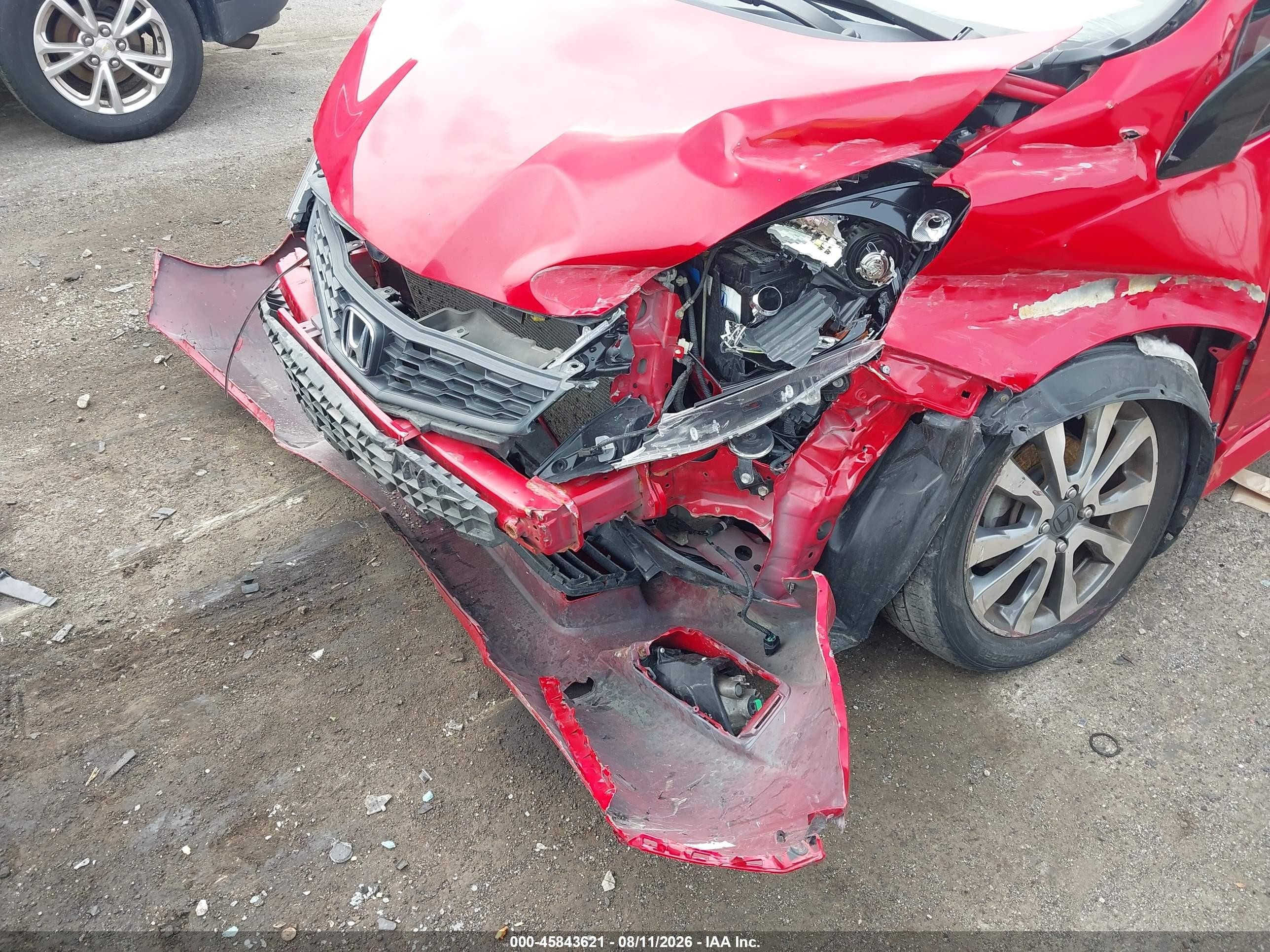 2013 Honda Fit Sport Red vin: JHMGE8H56DC073875