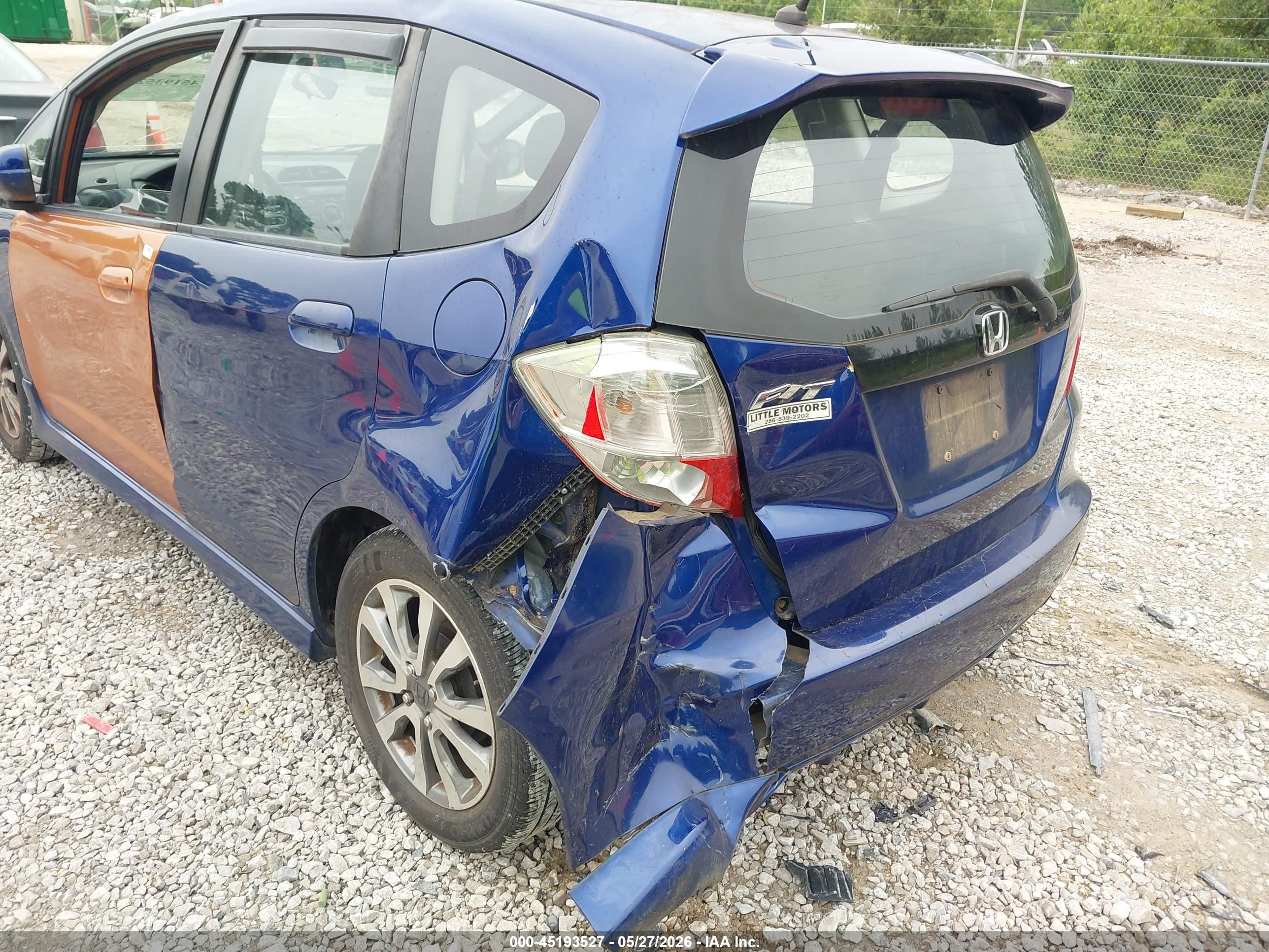 2012 Honda Fit Sport Blue vin: JHMGE8H57CC008371
