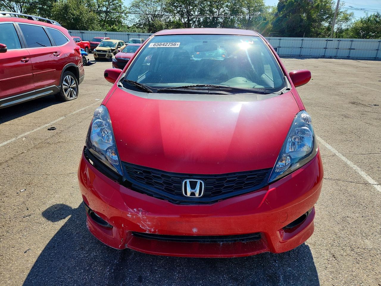2012 Honda Fit Sport Red vin: JHMGE8H57CC012520