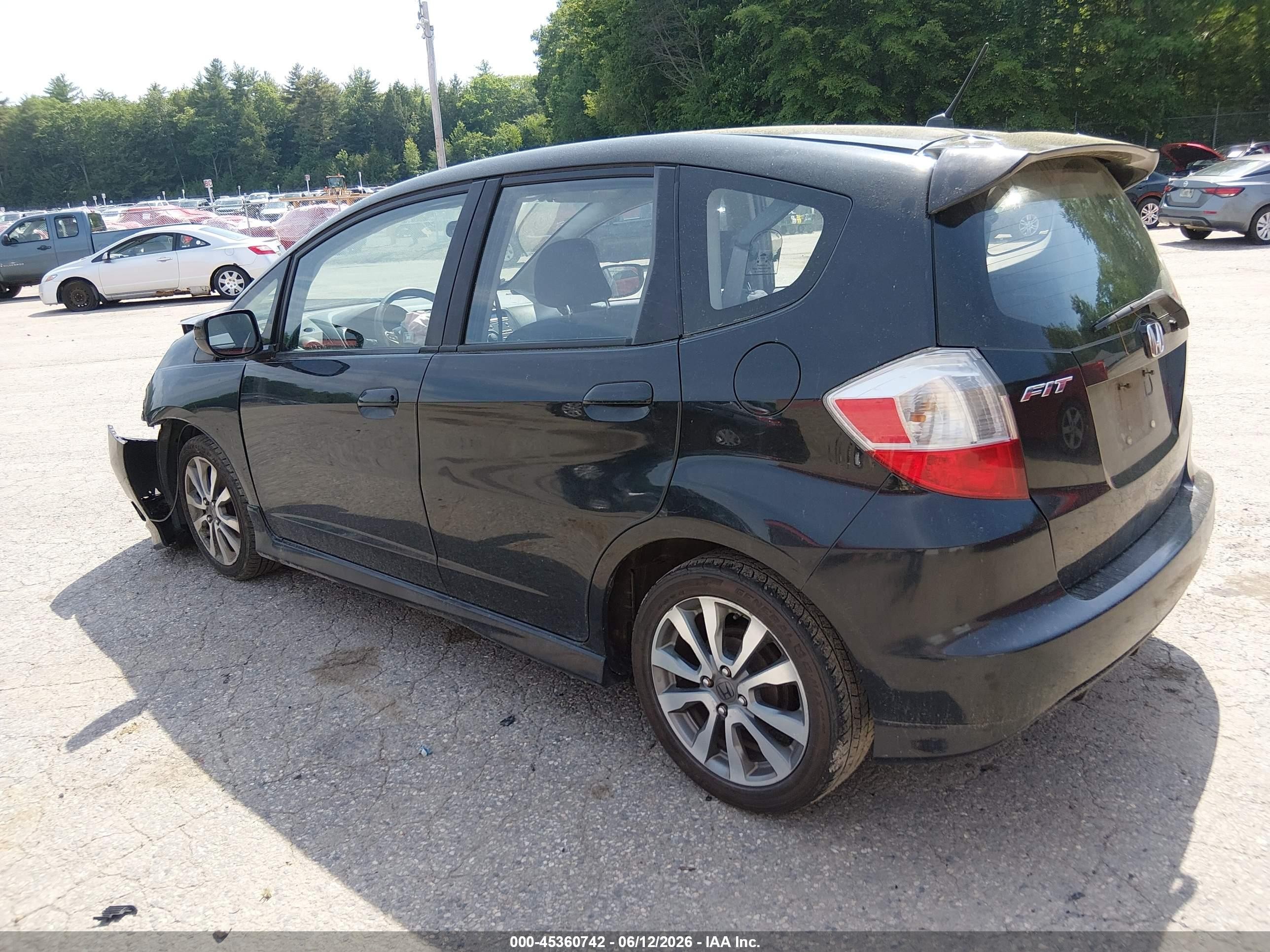 2012 Honda Fit Sport Black vin: JHMGE8H57CC018575