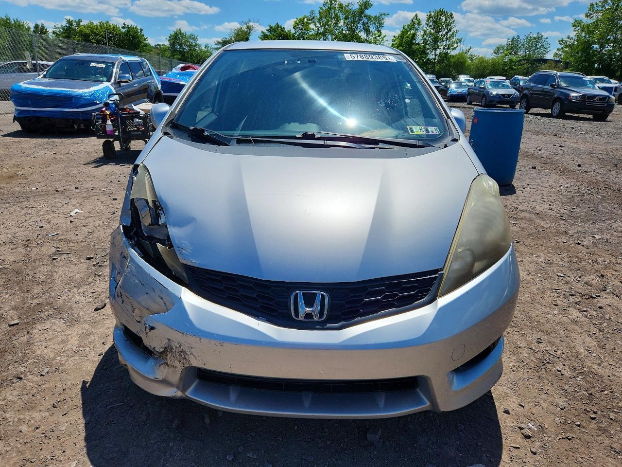 2013 Honda Fit Sport Silver vin: JHMGE8H57DC042781