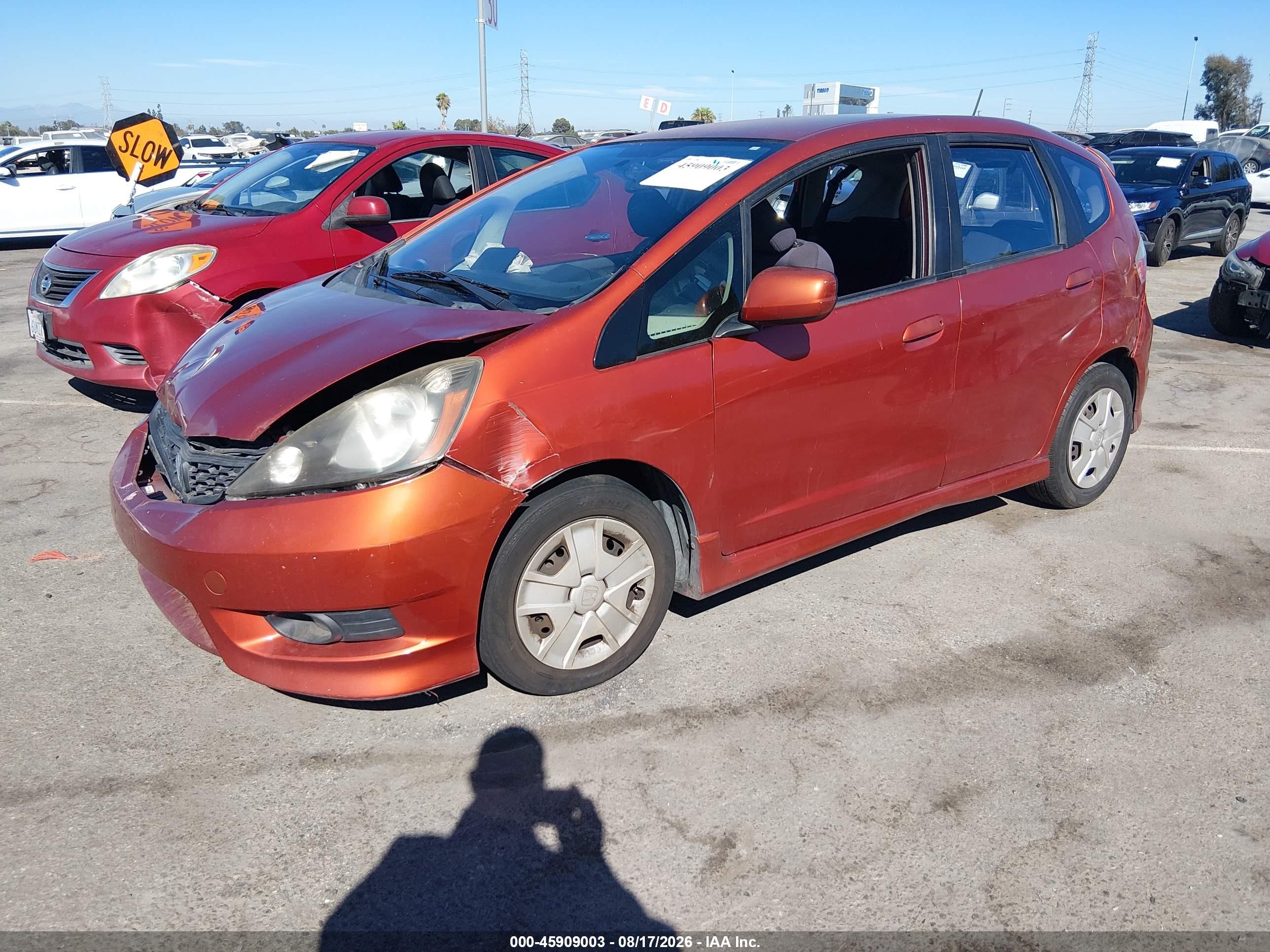 2012 Honda Fit Sport Orange vin: JHMGE8H58CC027947
