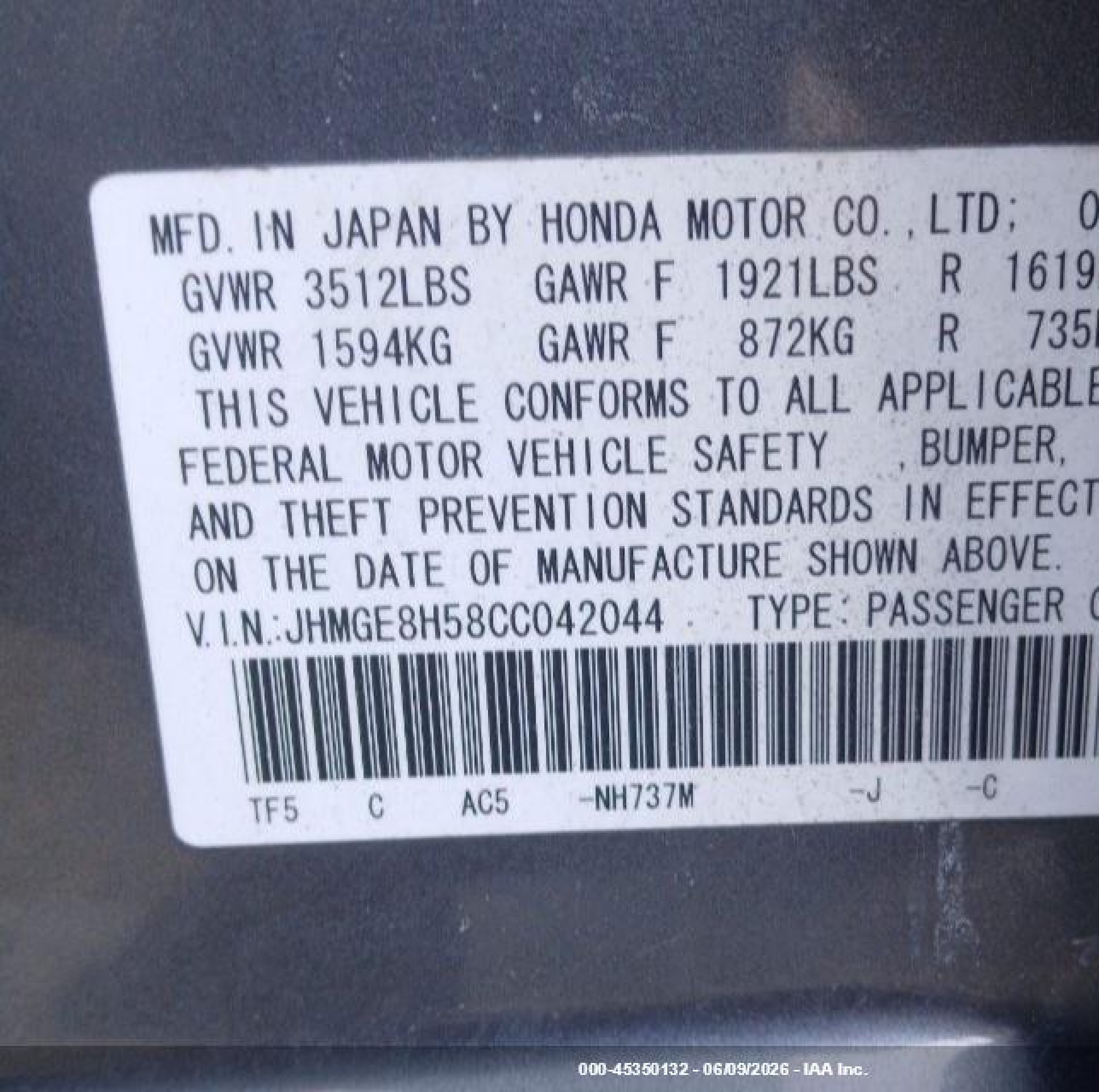 2012 Honda Fit Sport Серебряный vin: JHMGE8H58CC042044