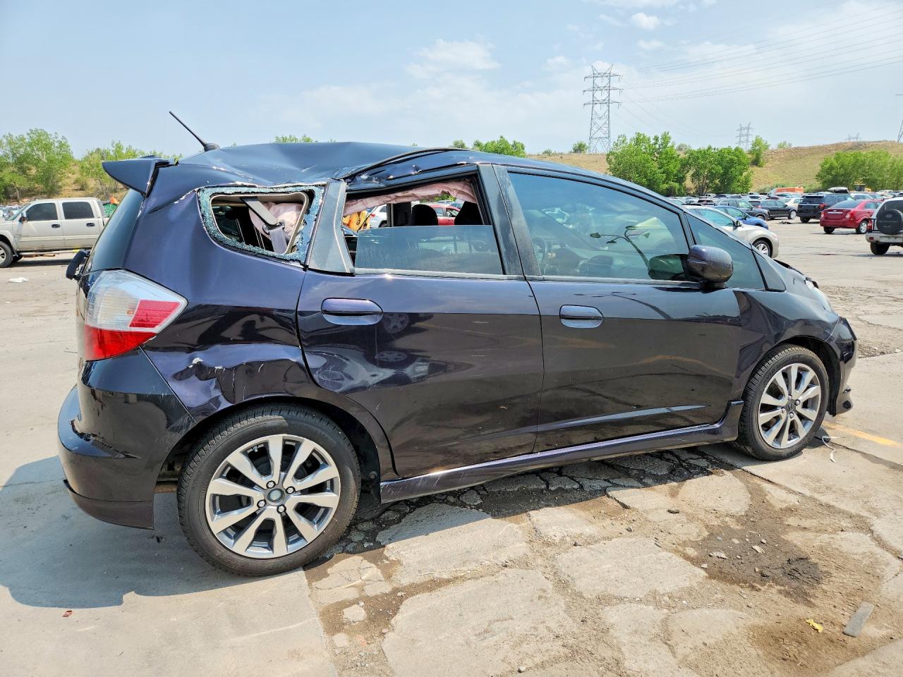 2013 Honda Fit Sport Purple vin: JHMGE8H58DC016514
