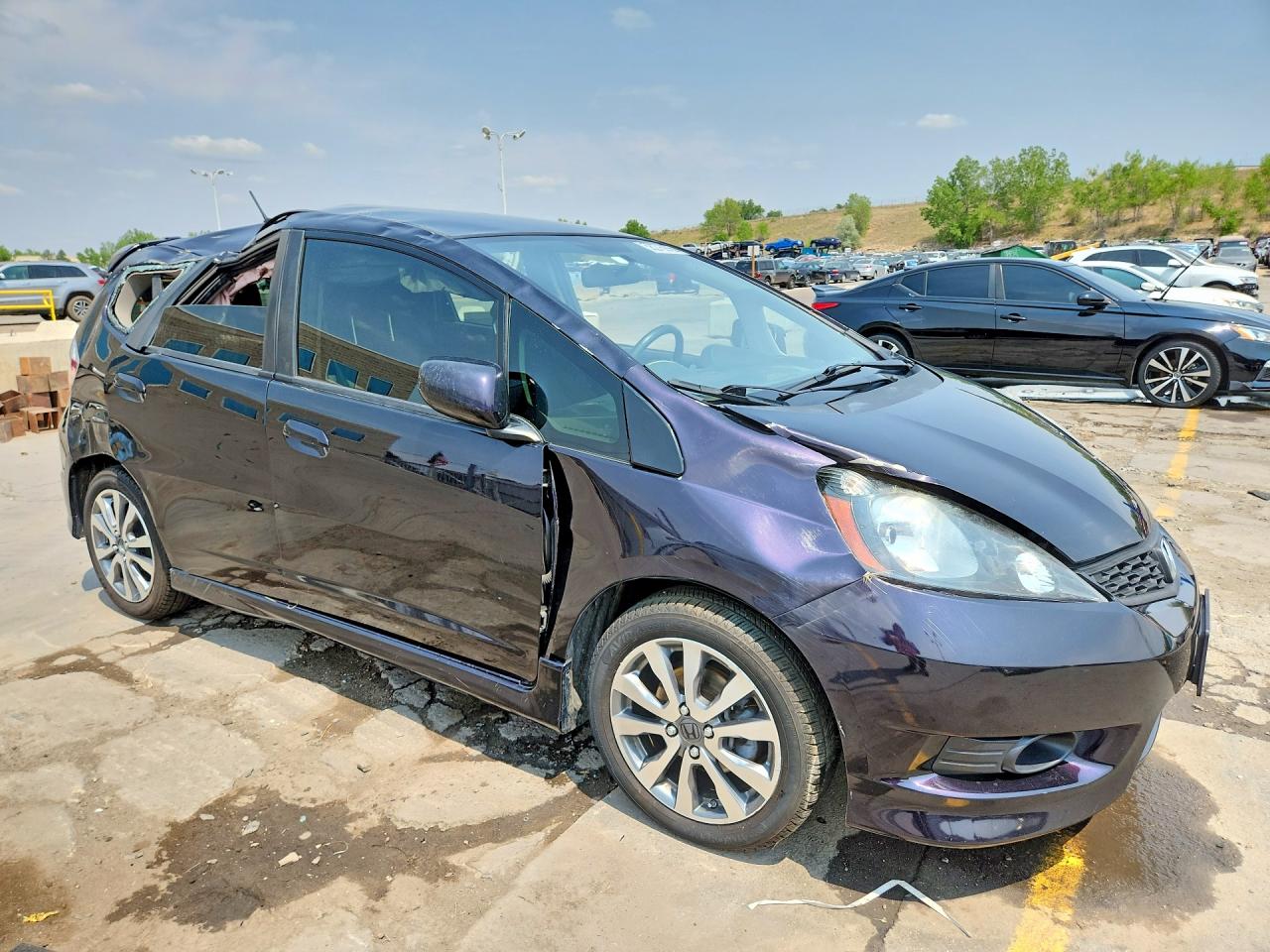2013 Honda Fit Sport Purple vin: JHMGE8H58DC016514