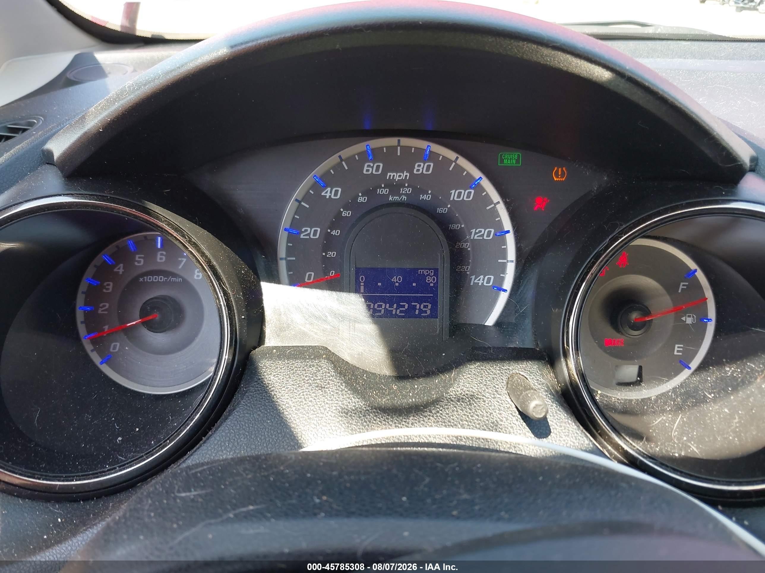 2013 Honda Fit Sport Red vin: JHMGE8H58DC073098